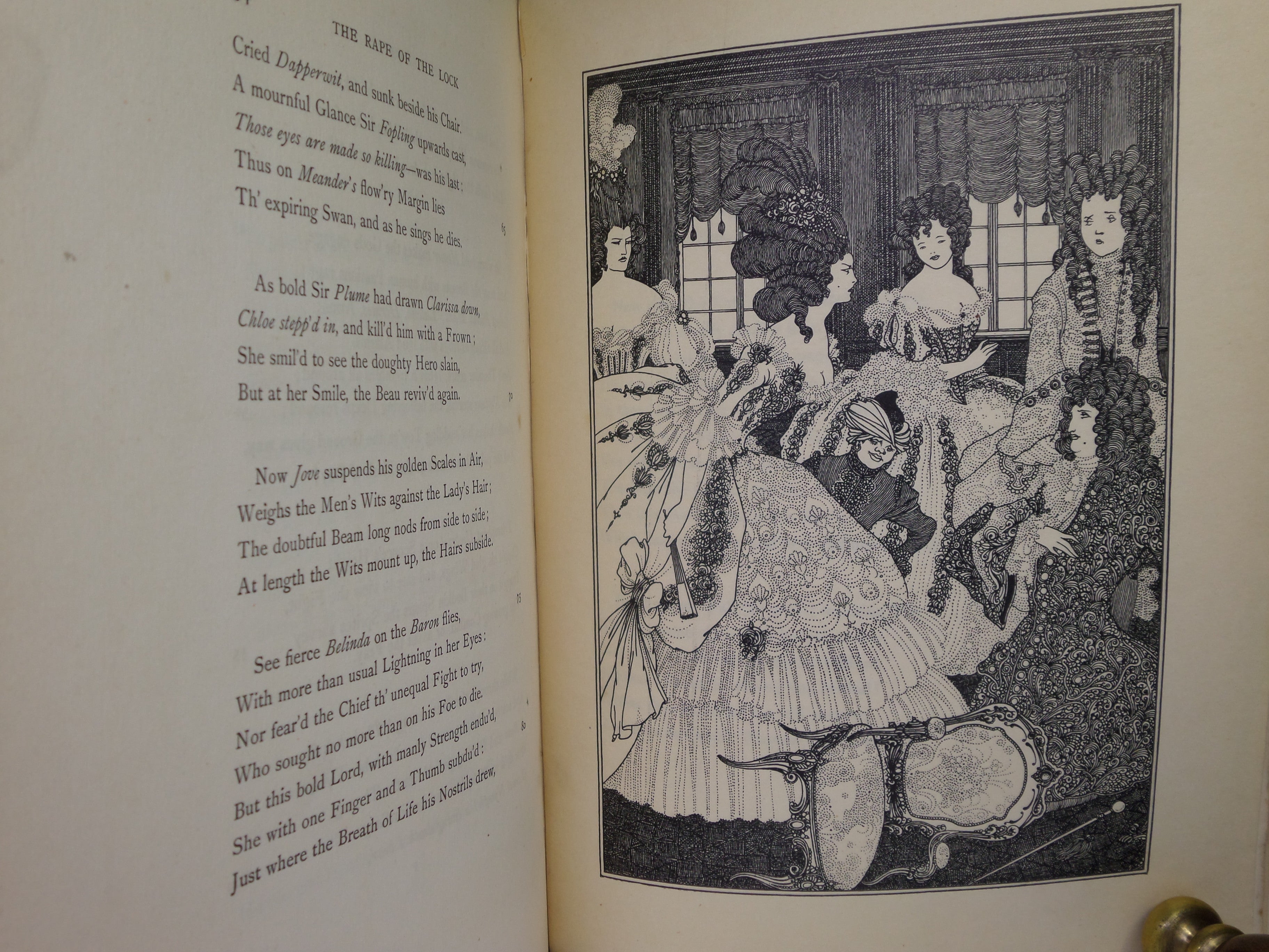 THE RAPE OF THE LOCK BY ALEXANDER POPE 1896 ILLUSTRATED BY AUBREY BEARDSLEY