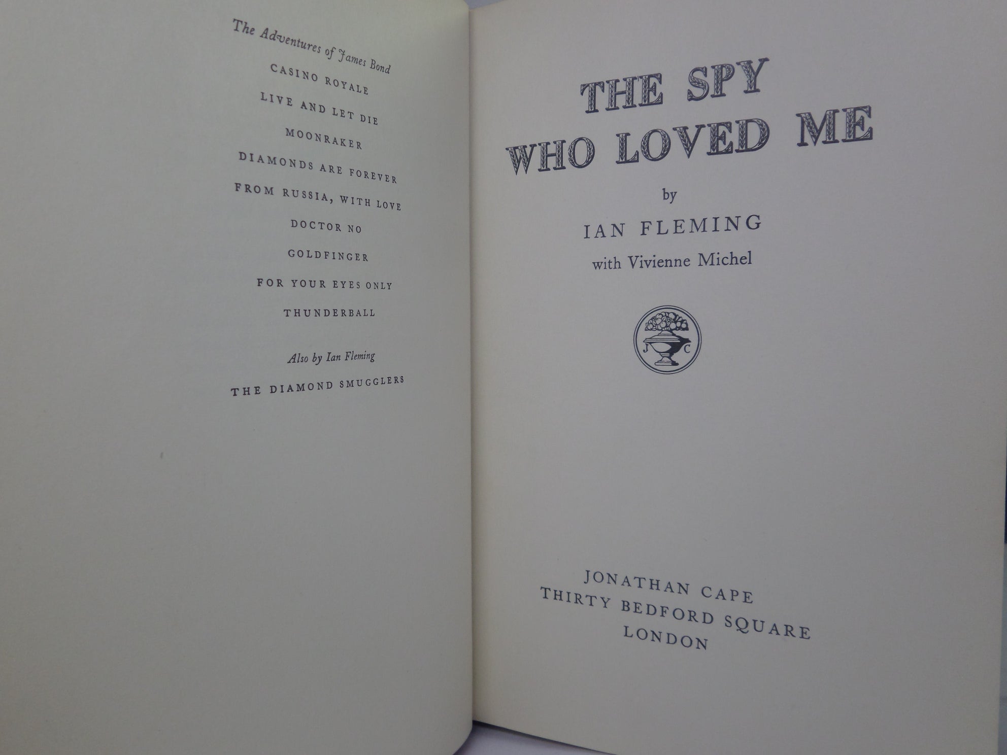 THE SPY WHO LOVED ME BY IAN FLEMING 1962 FIRST EDITION