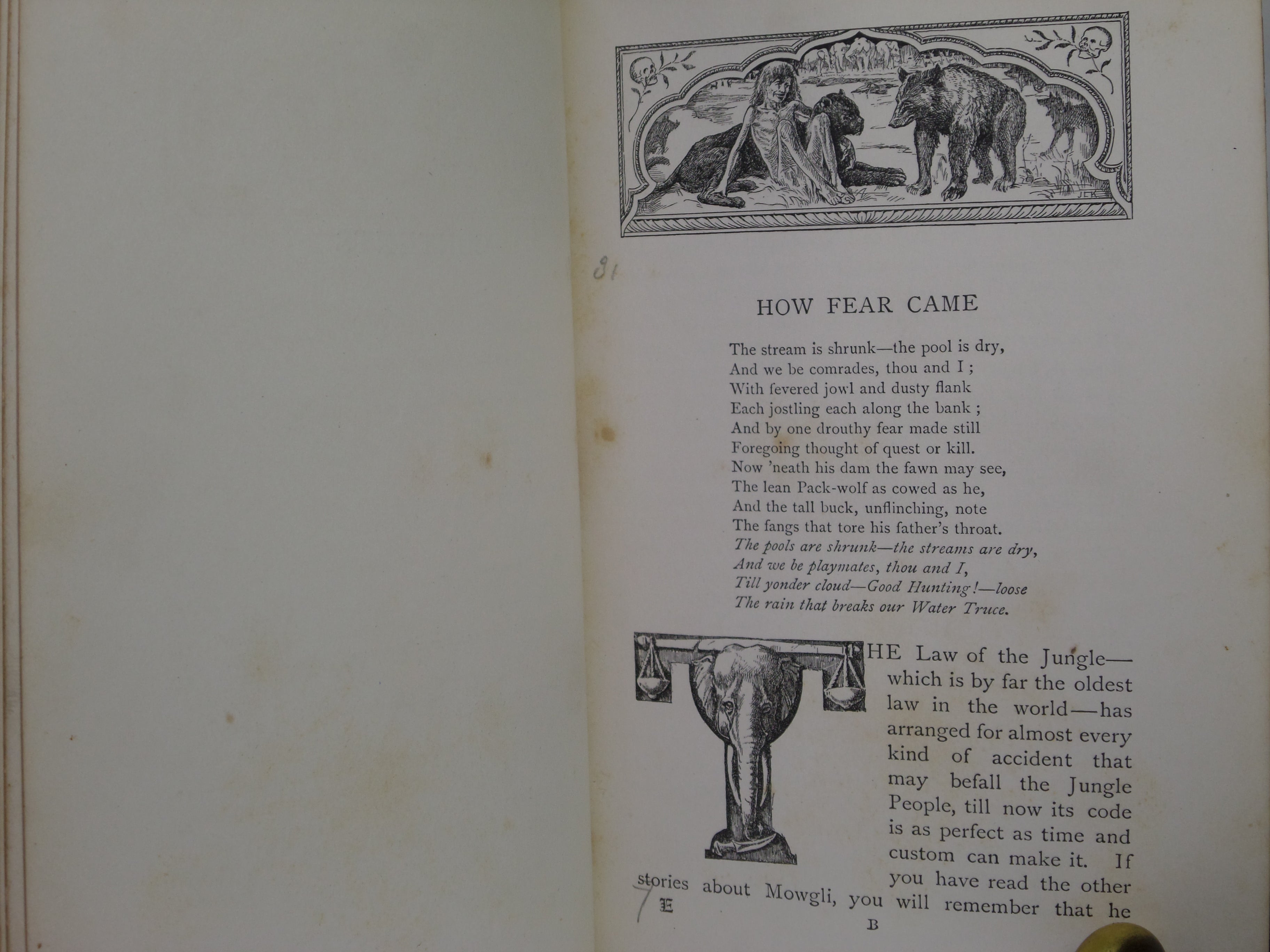 THE SECOND JUNGLE BOOK BY RUDYARD KIPLING 1895 FIRST EDITION