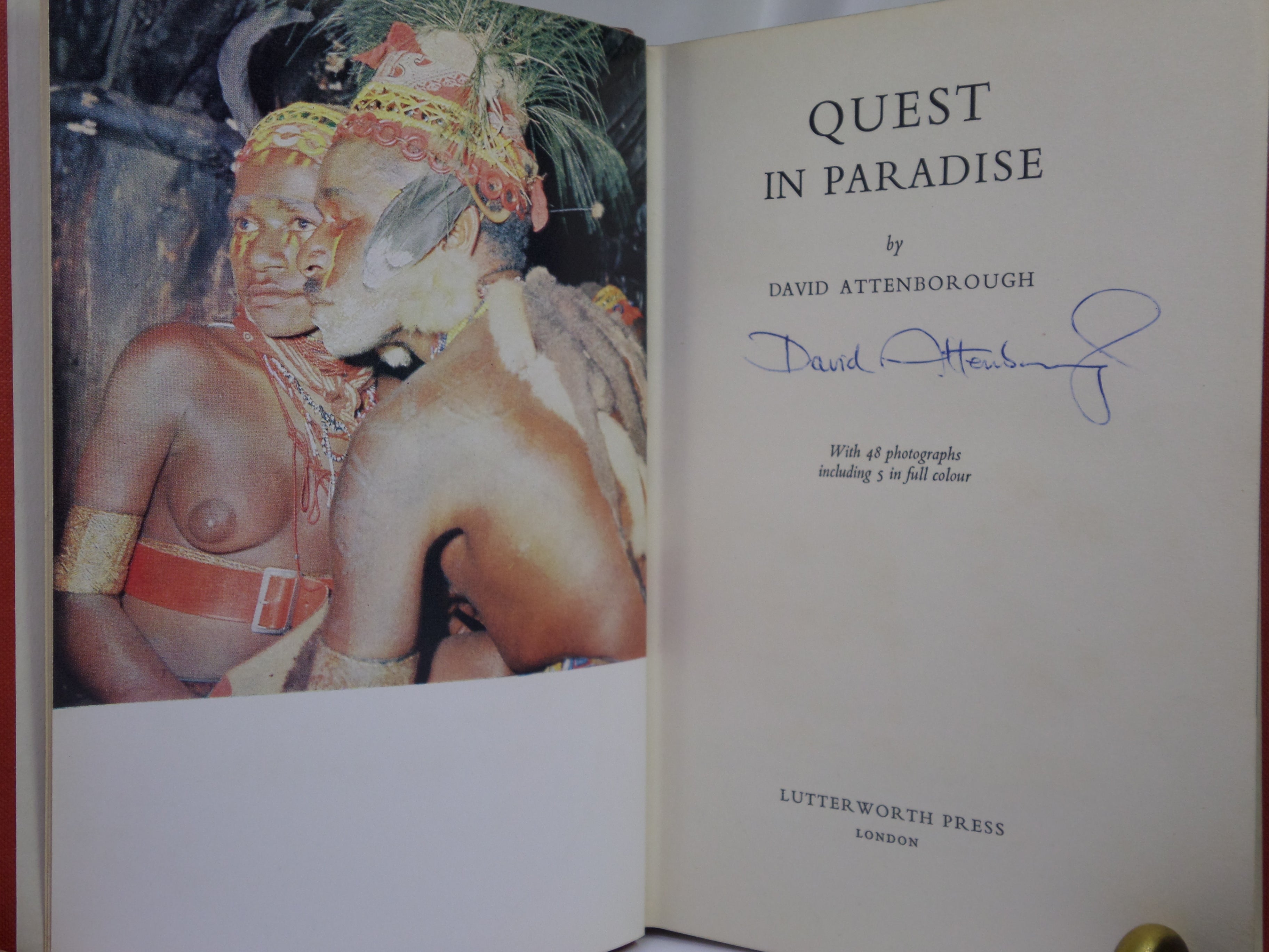 QUEST IN PARADISE BY DAVID ATTENBOROUGH 1960 SIGNED FIRST EDITION