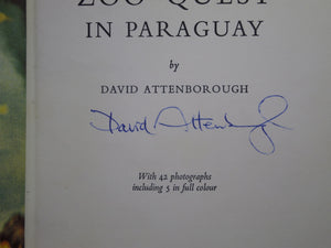 ZOO QUEST TO PARAGUAY BY DAVID ATTENBOROUGH 1959 SIGNED FIRST EDITION