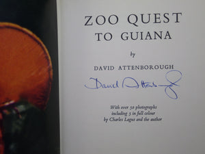 ZOO QUEST TO GUIANA BY DAVID ATTENBOROUGH 1960 SIGNED FOURTH IMPRESSION