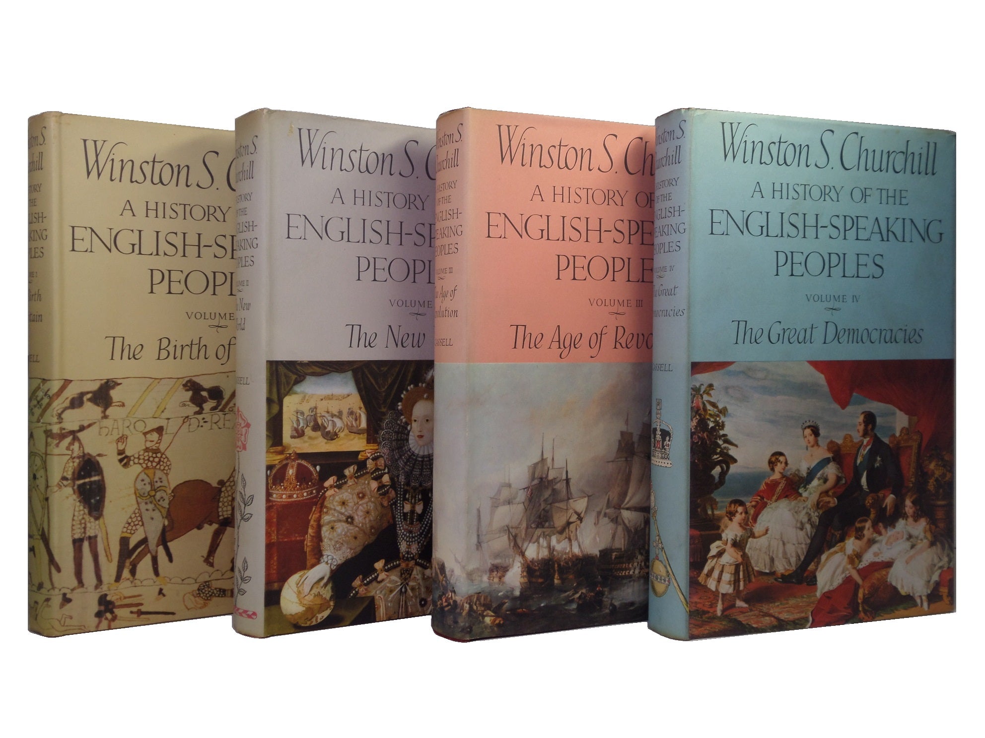 CHURCHILL'S HISTORY OF THE ENGLISH SPEAKING PEOPLES 1956-1958 FIRST EDITION SET