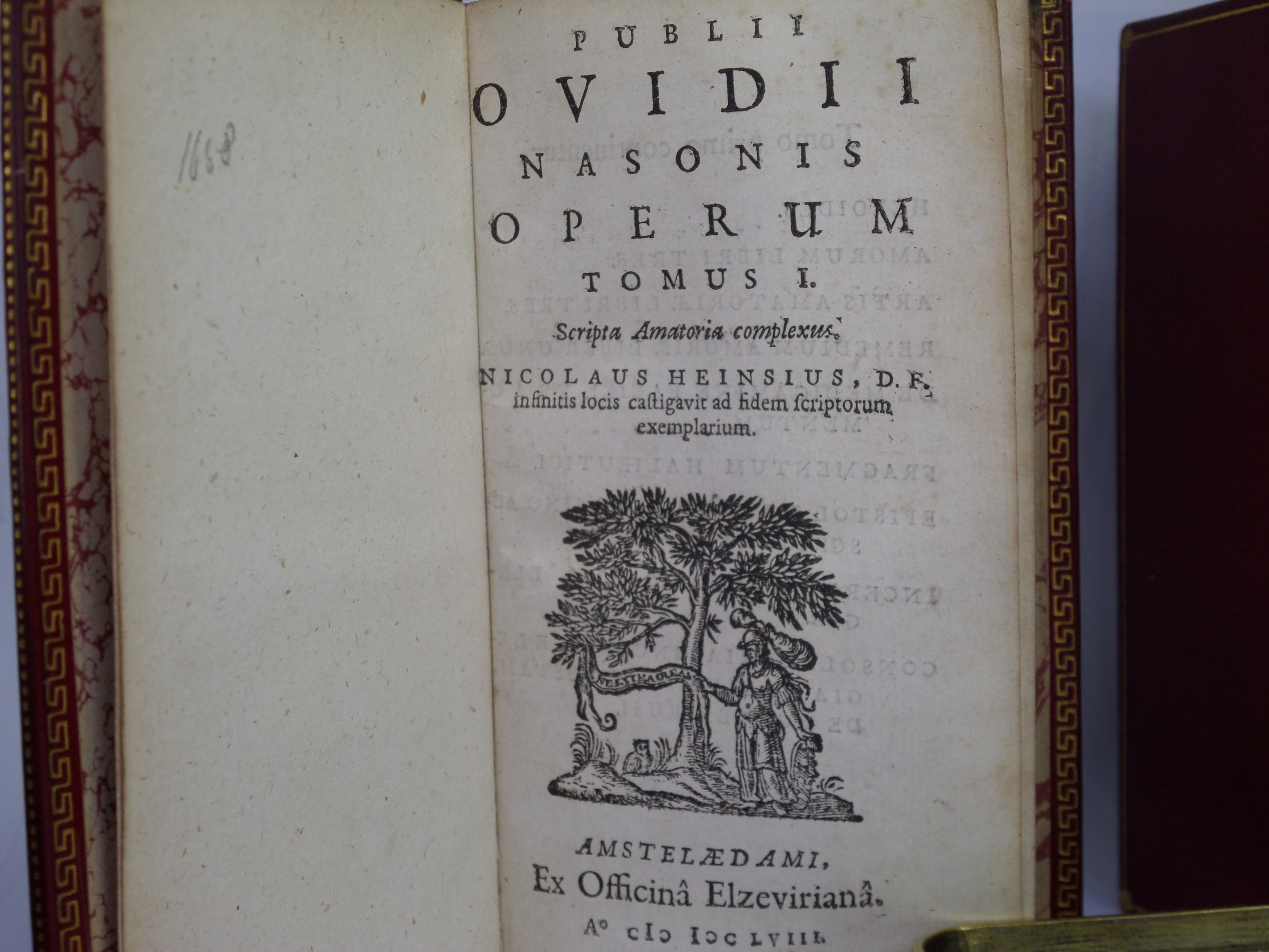 PUBLII OVIDII NASONIS OPERUM 1658-1661 THE WORKS OF OVID IN LATIN, LEATHER BOUND IN THREE VOLUMES