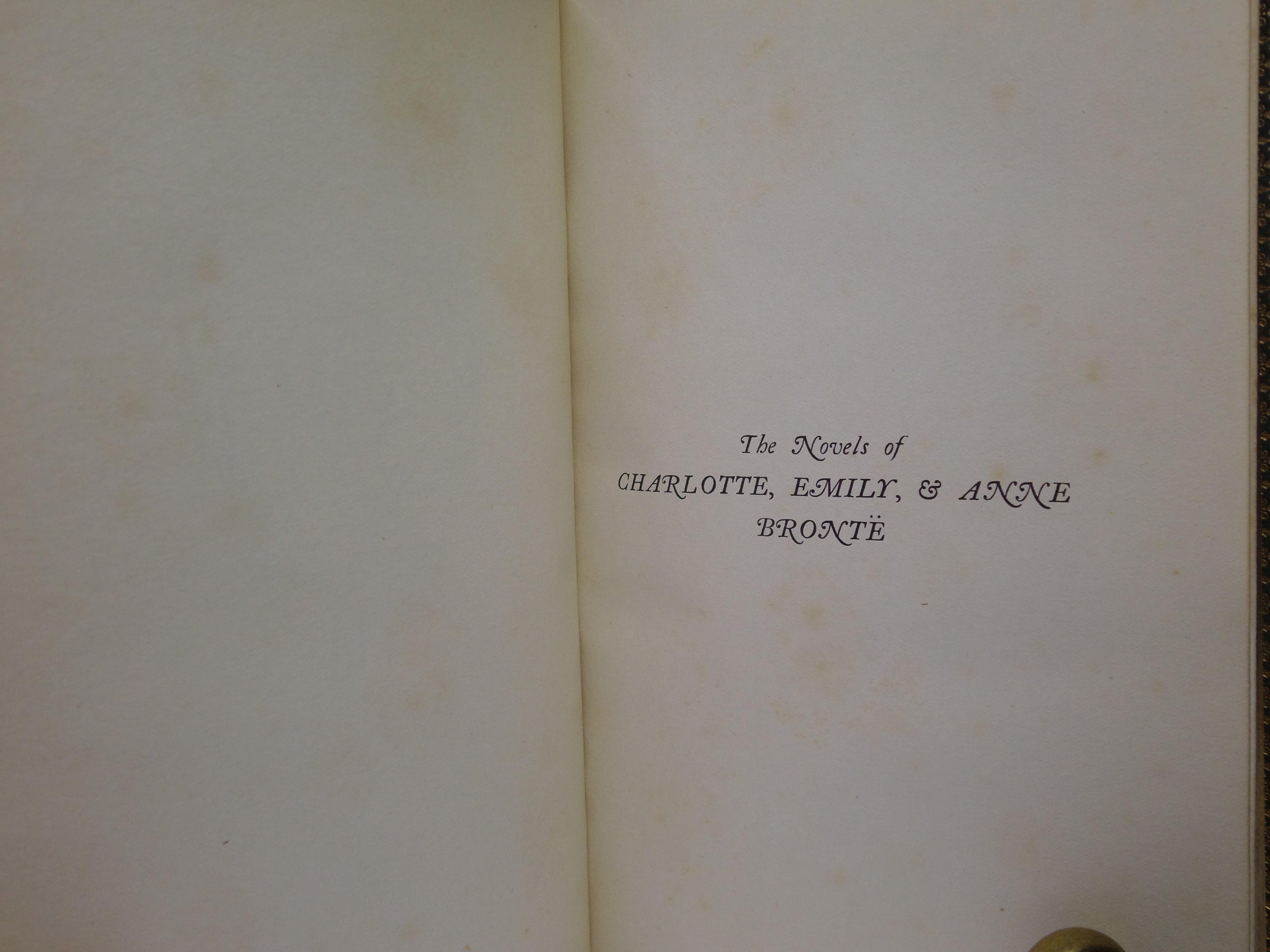 THE NOVELS OF THE BRONTE SISTERS 1922 FINELY BOUND BY J. & E. BUMPUS