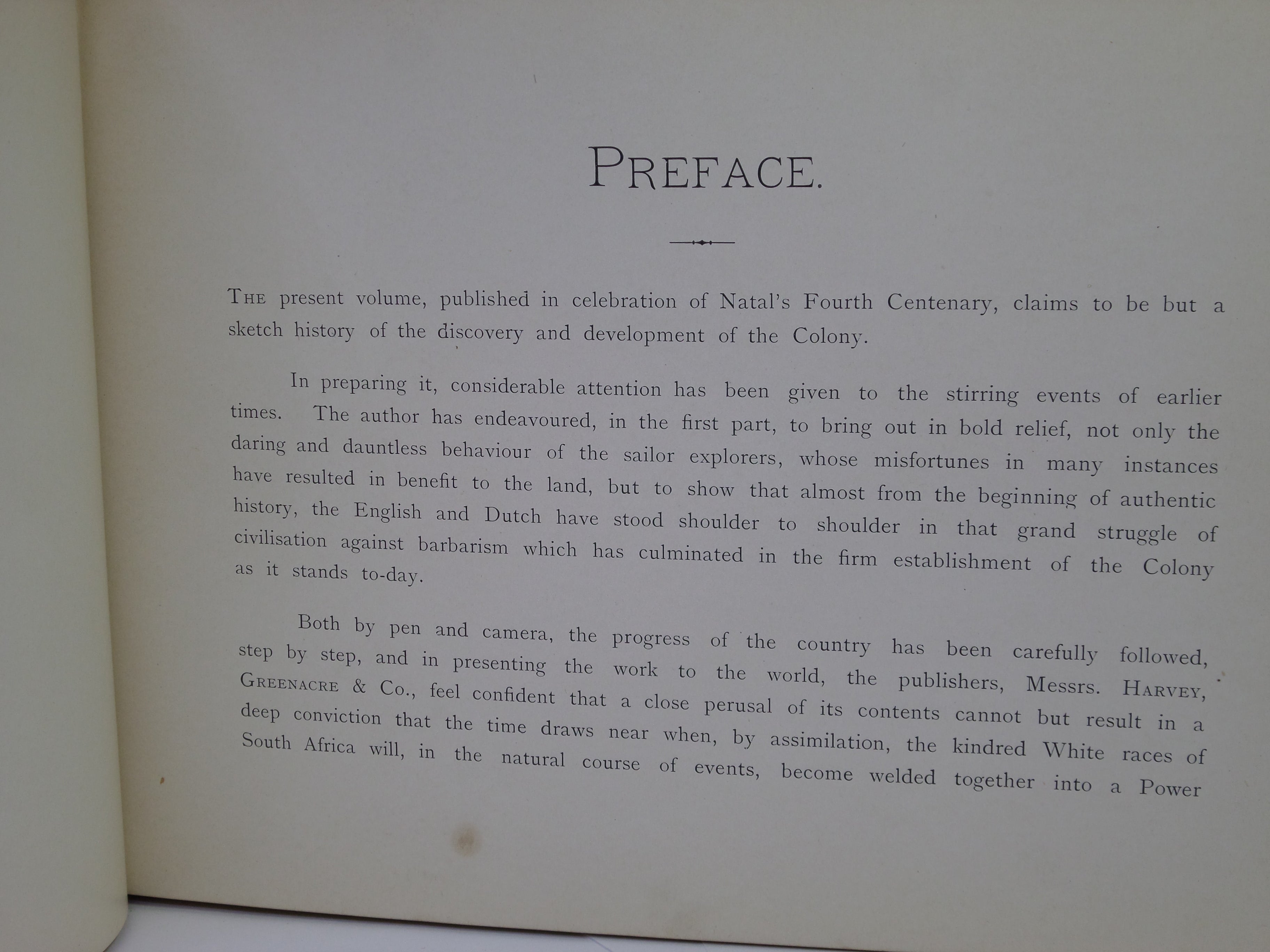 NATALIA: A CONDENSED HISTORY OF THE EXPLORATION AND COLONISATION OF NATAL AND ZULULAND BY J. FORSYTH INGRAM 1897