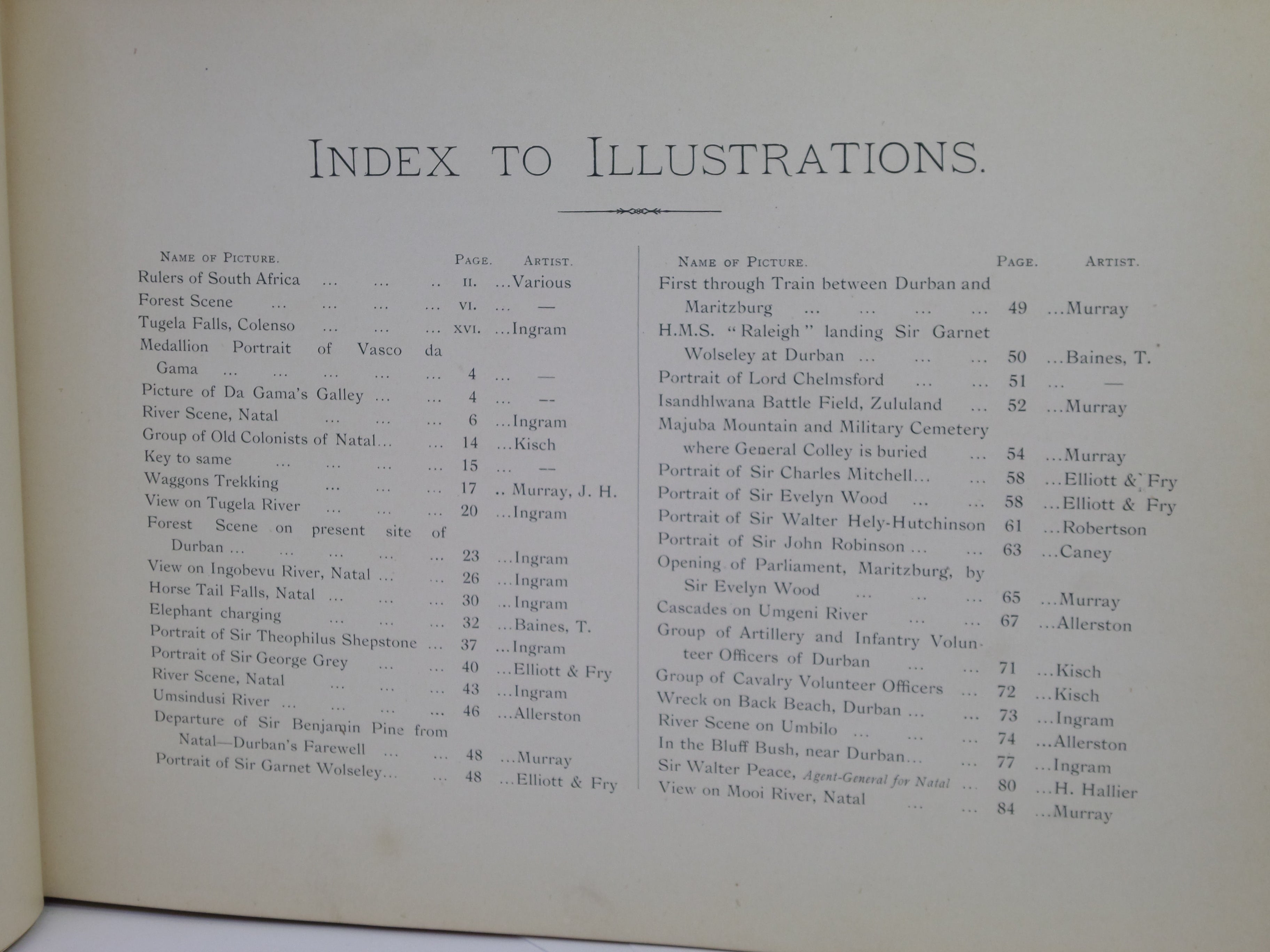 NATALIA: A CONDENSED HISTORY OF THE EXPLORATION AND COLONISATION OF NATAL AND ZULULAND BY J. FORSYTH INGRAM 1897