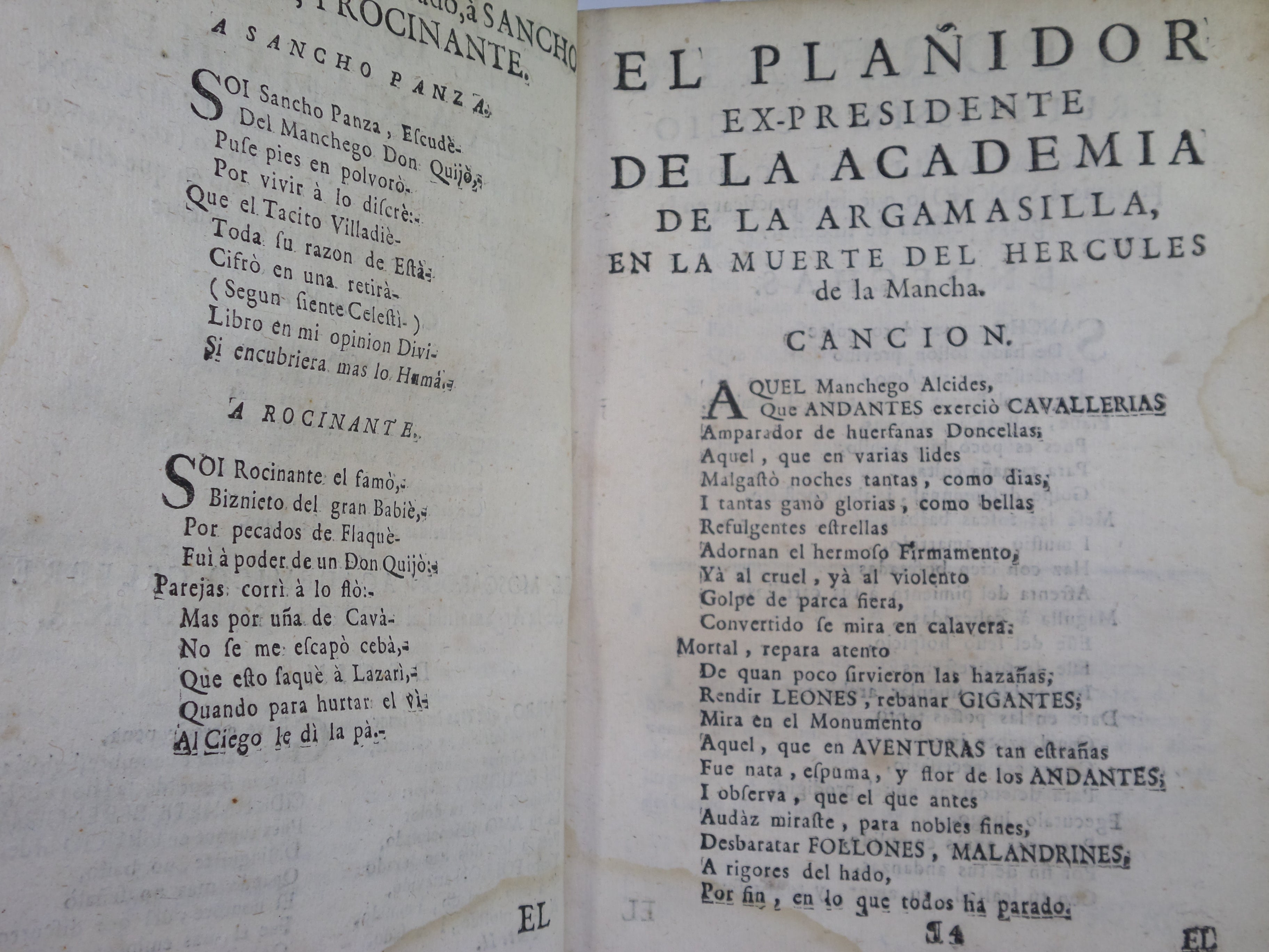 VIDA Y HECHOS DEL INGENIOSO CAVALLERO DON QUIXOTE DE LA MANCHA BY MIGUEL DE CERVANTES SAAVEDRA 1750