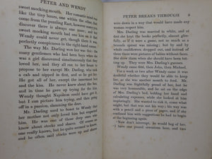 PETER AND WENDY BY J.M. BARRIE 1911 SIGNED FIRST EDITION