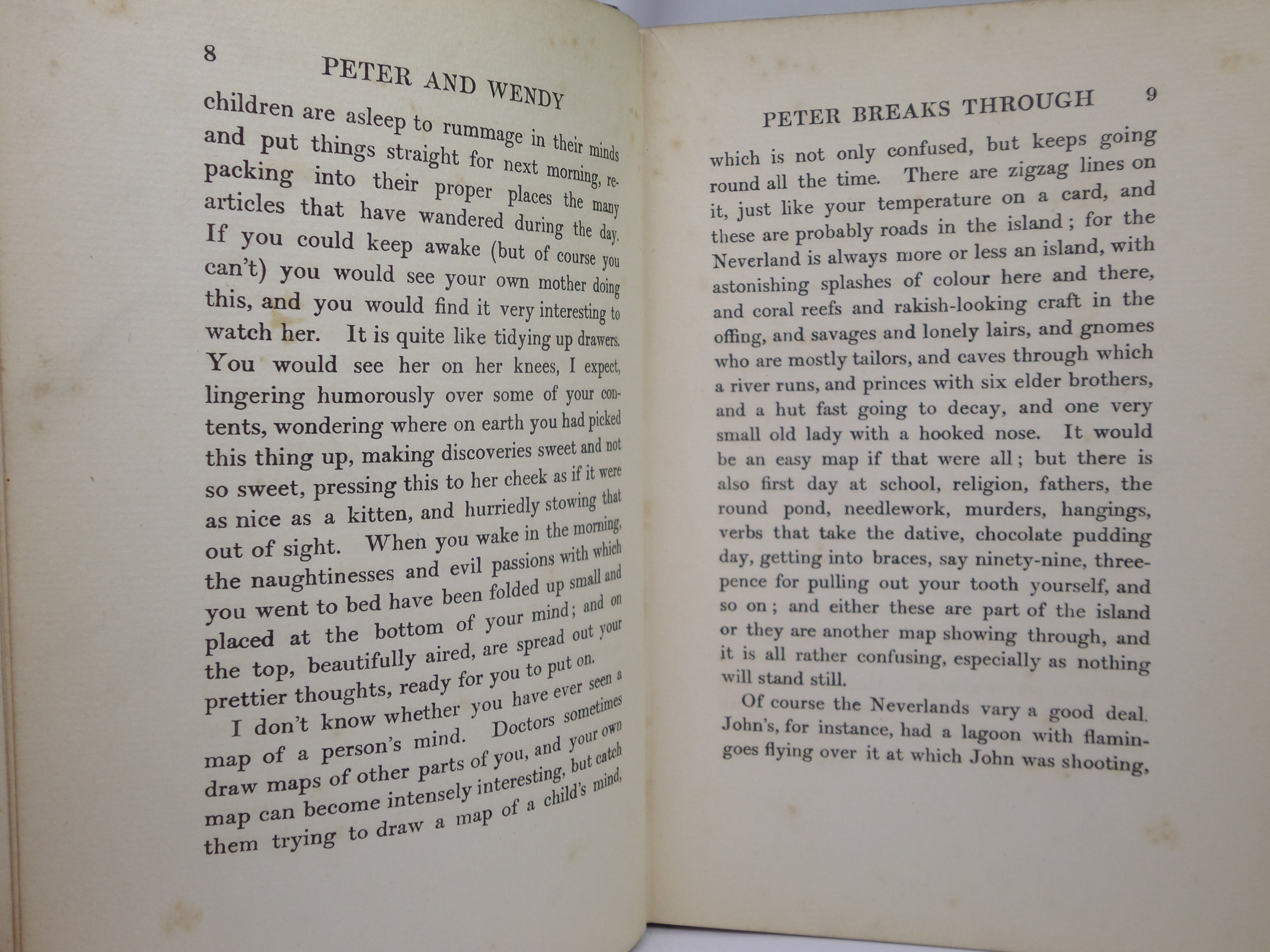 PETER AND WENDY BY J.M. BARRIE 1911 SIGNED FIRST EDITION