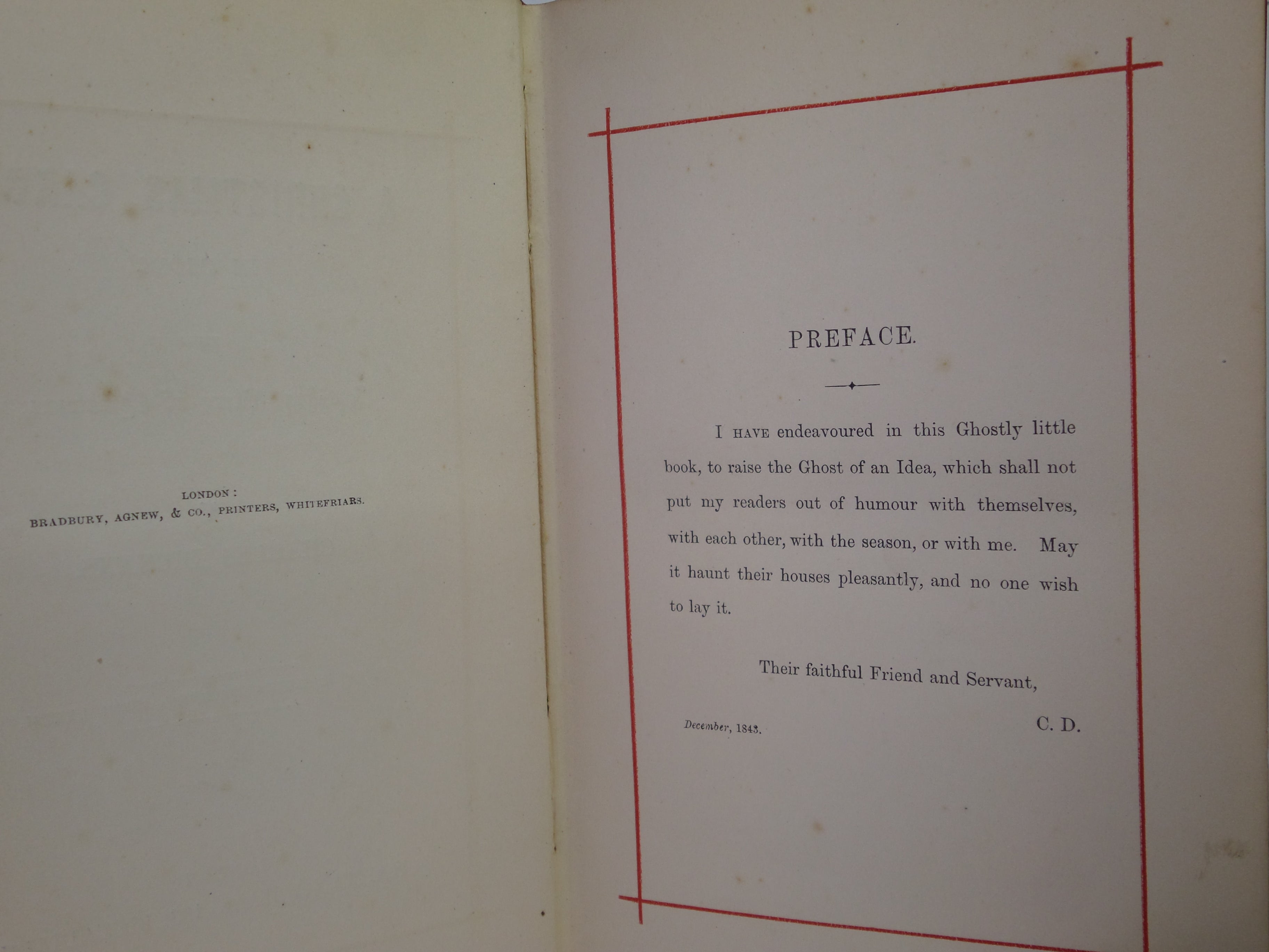 A CHRISTMAS CAROL BY CHARLES DICKENS 1860 'READING EDITION'
