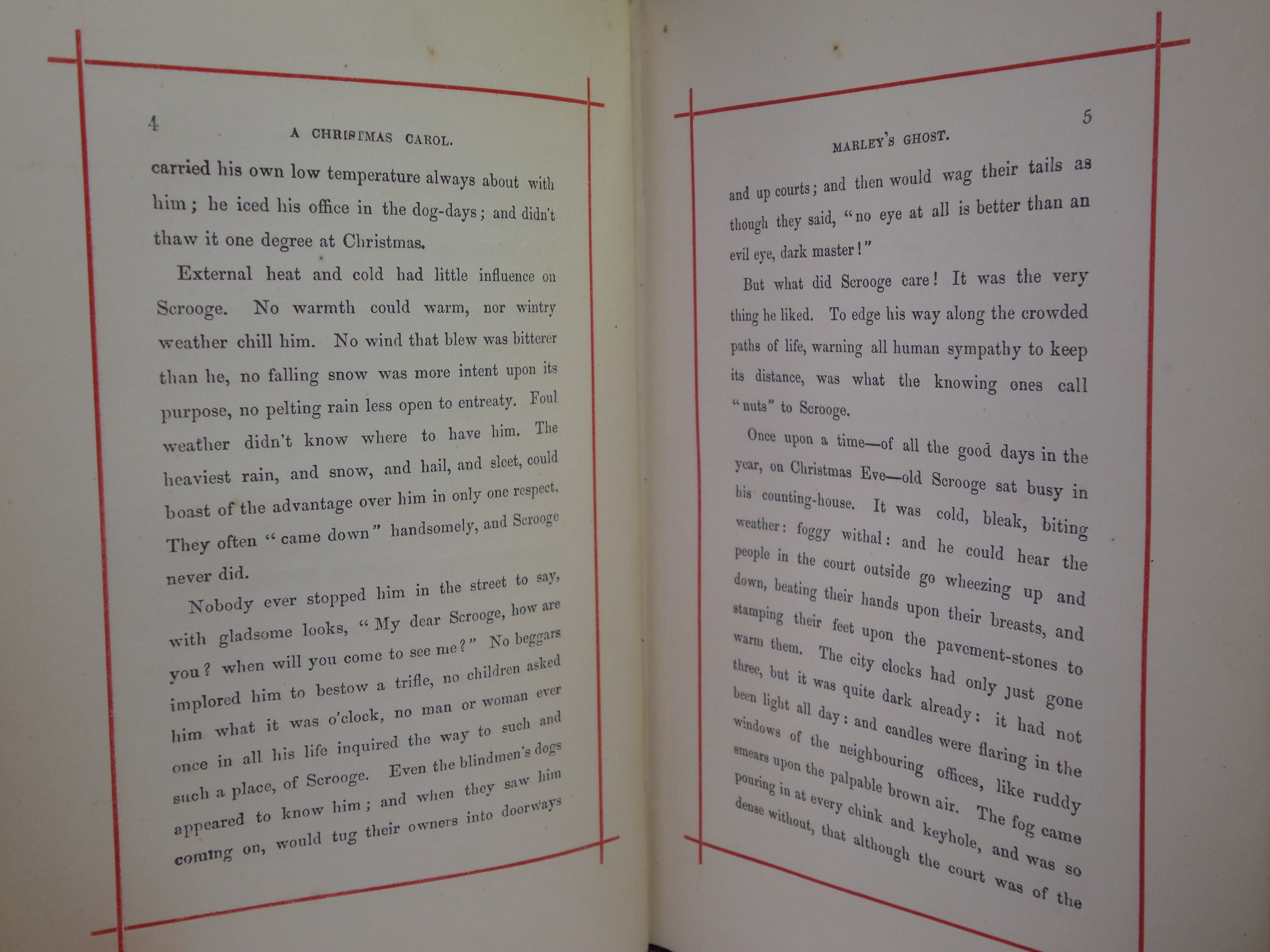 A CHRISTMAS CAROL BY CHARLES DICKENS 1860 'READING EDITION'
