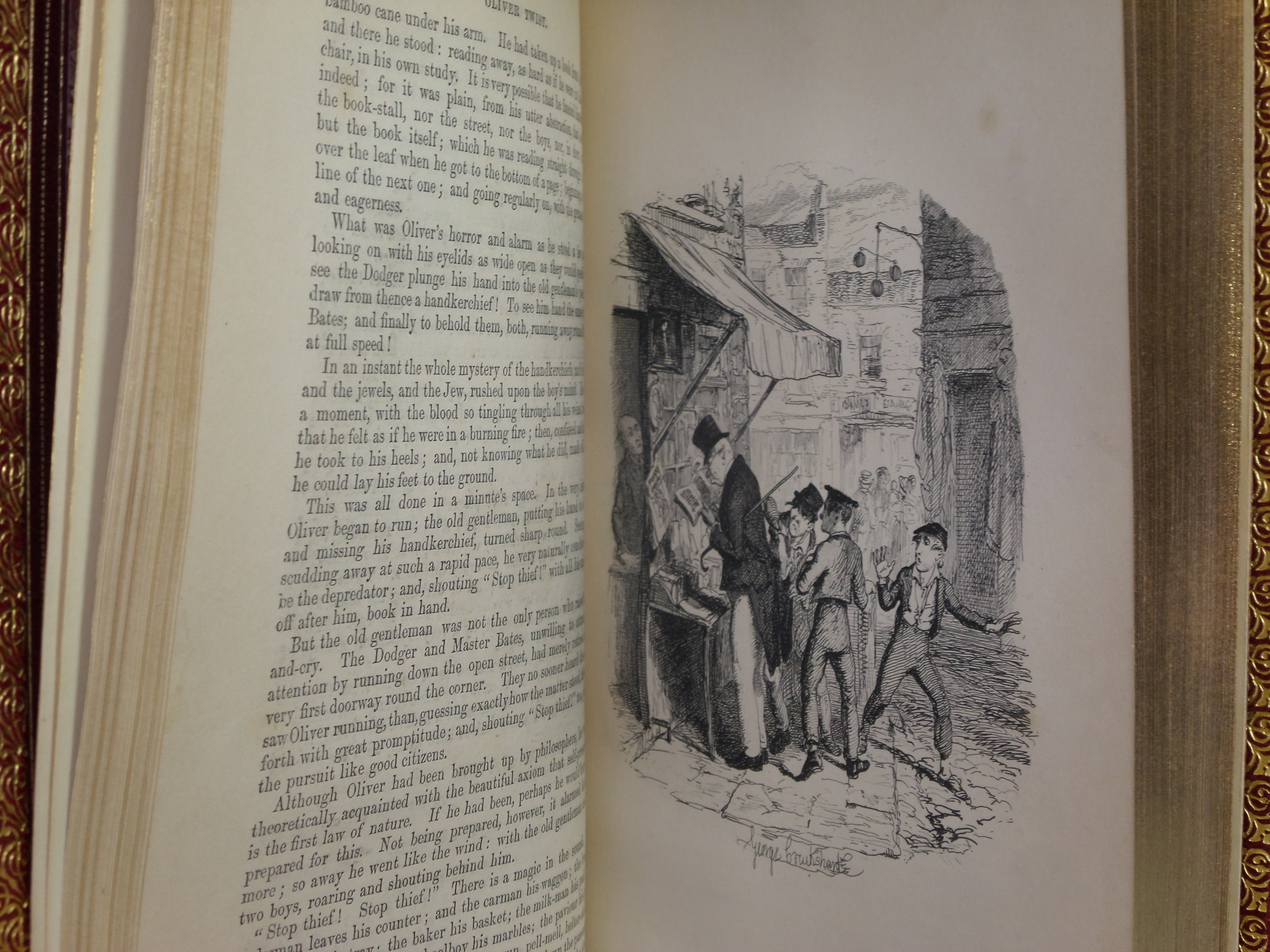 OLIVER TWIST 1846 CHARLES DICKENS FIRST SINGLE VOLUME EDITION, BAYNTUN RIVIERE