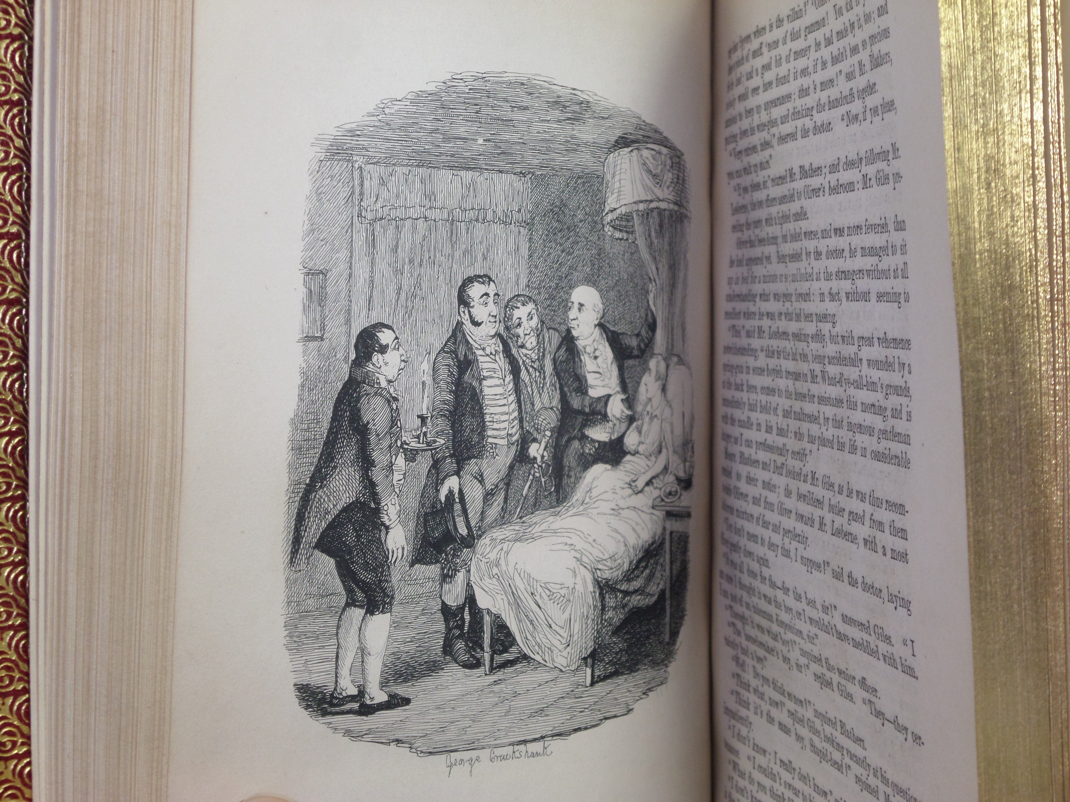 OLIVER TWIST 1846 CHARLES DICKENS FIRST SINGLE VOLUME EDITION, BAYNTUN RIVIERE