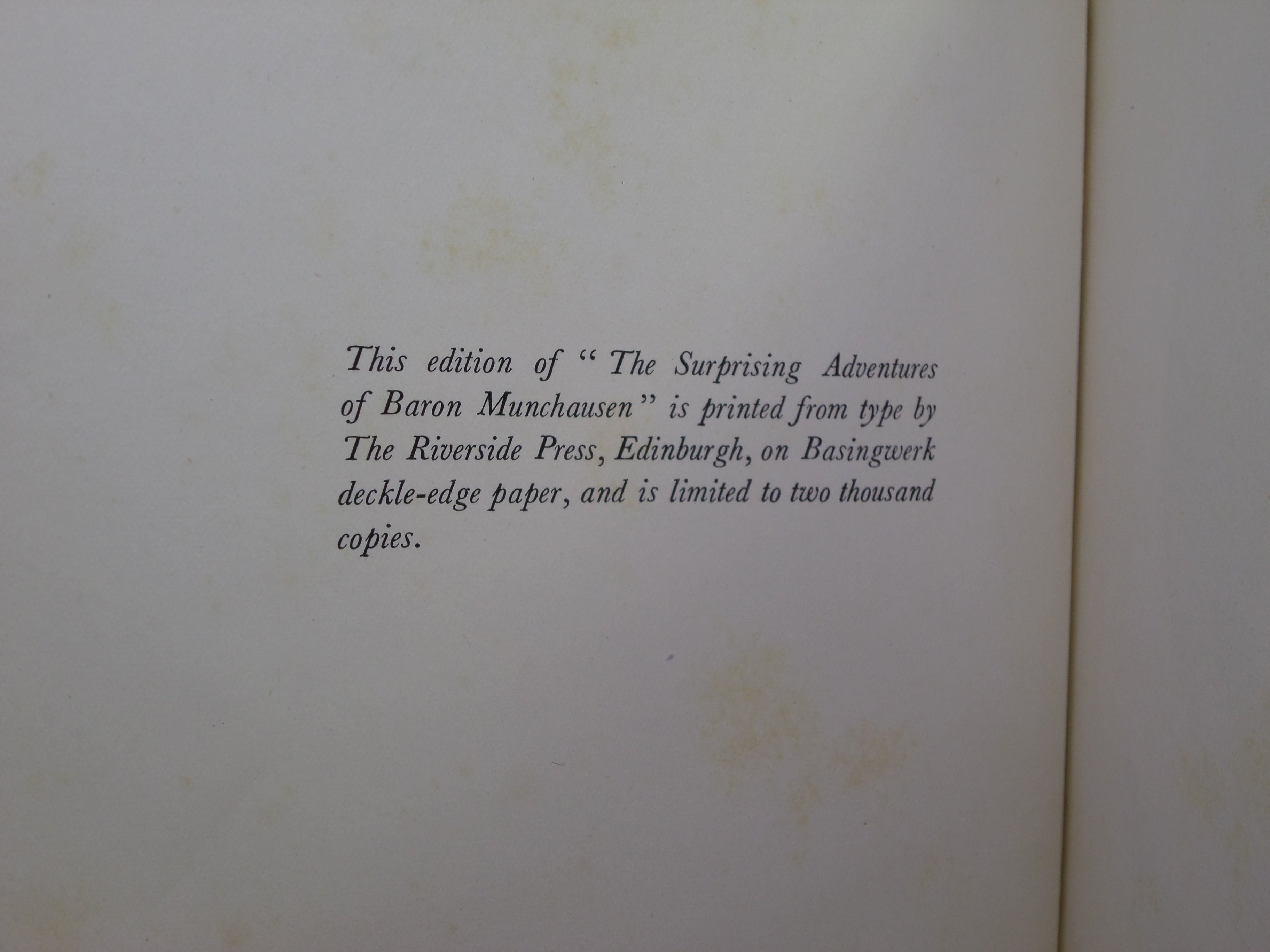 THE SURPRISING ADVENTURES OF BARON MUNCHAUSEN 1930 BAYNTUN FINE BINDING