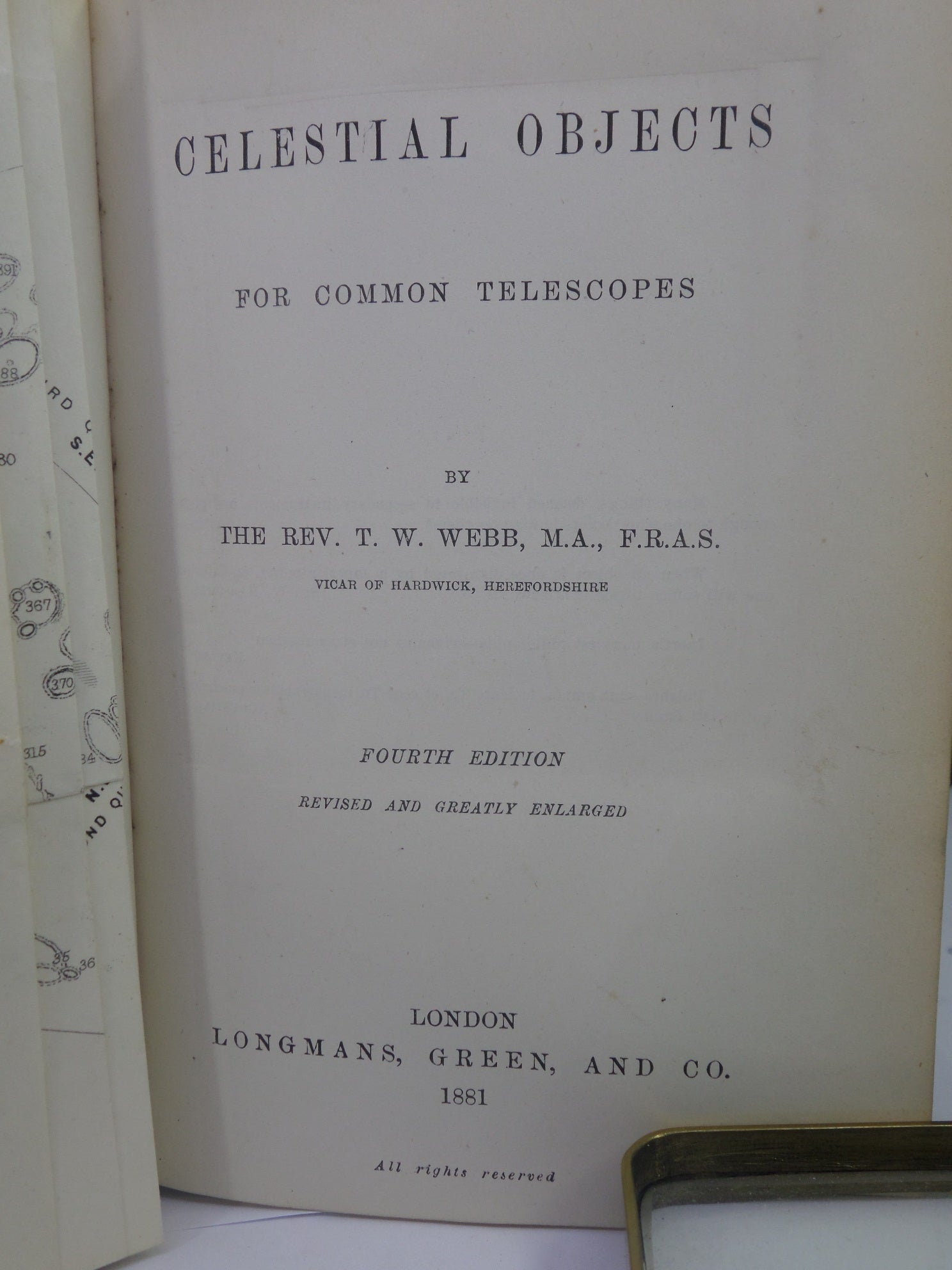 CELESTIAL OBJECTS FOR COMMON TELESCOPES BY T.W. WEBB 1881