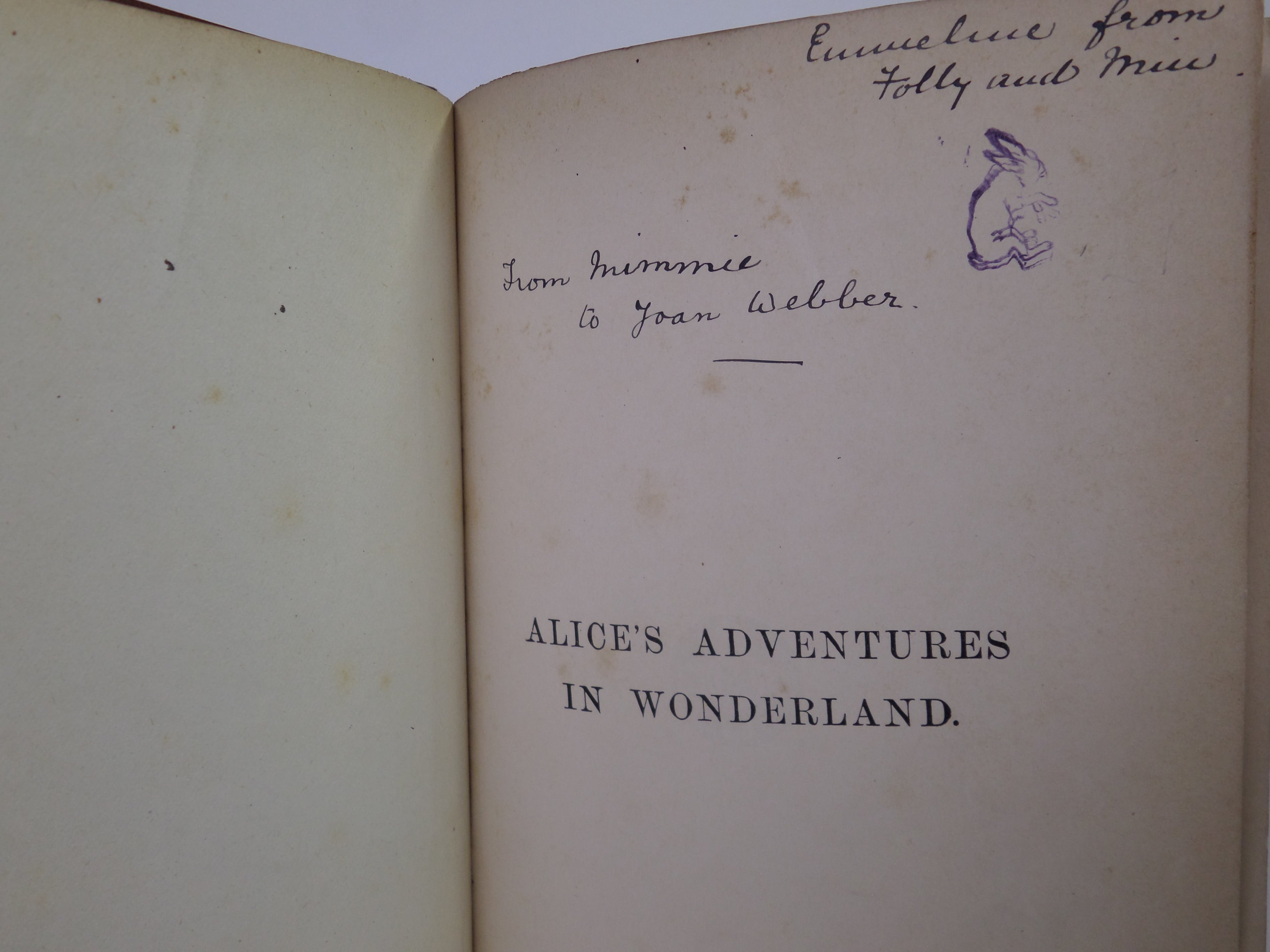 ALICE'S ADVENTURES IN WONDERLAND BY LEWIS CARROLL 1892