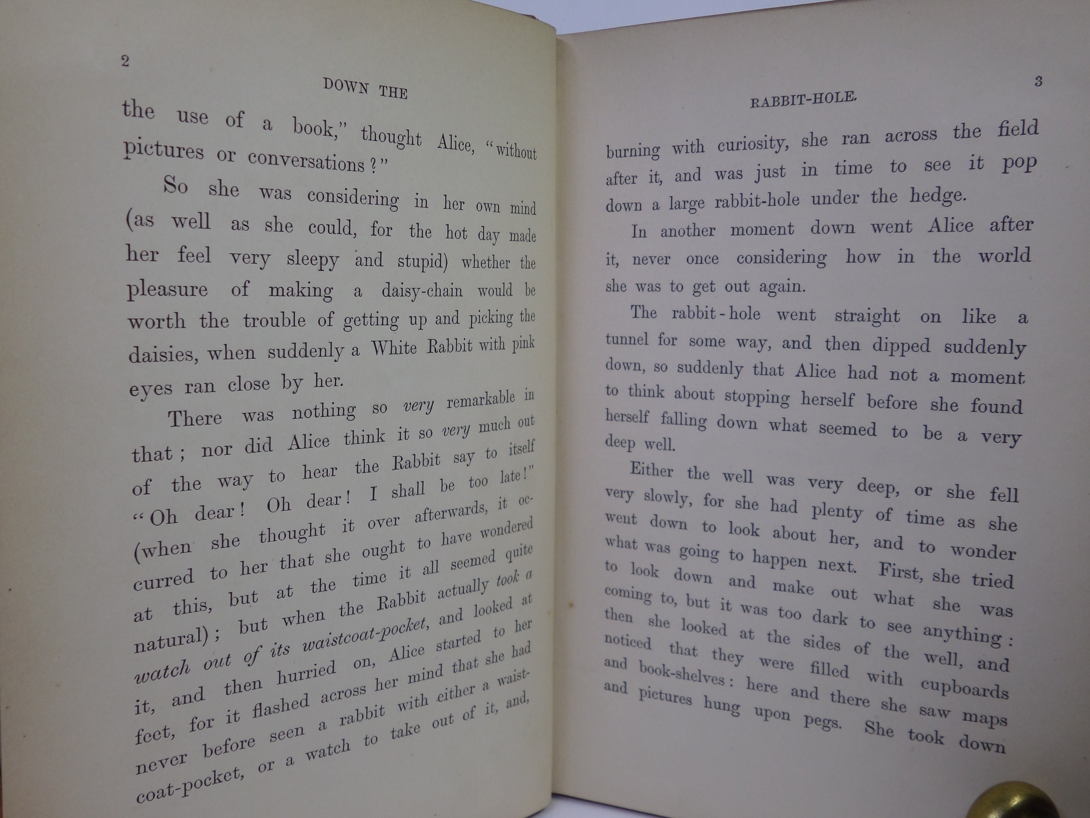 ALICE'S ADVENTURES IN WONDERLAND BY LEWIS CARROLL 1892