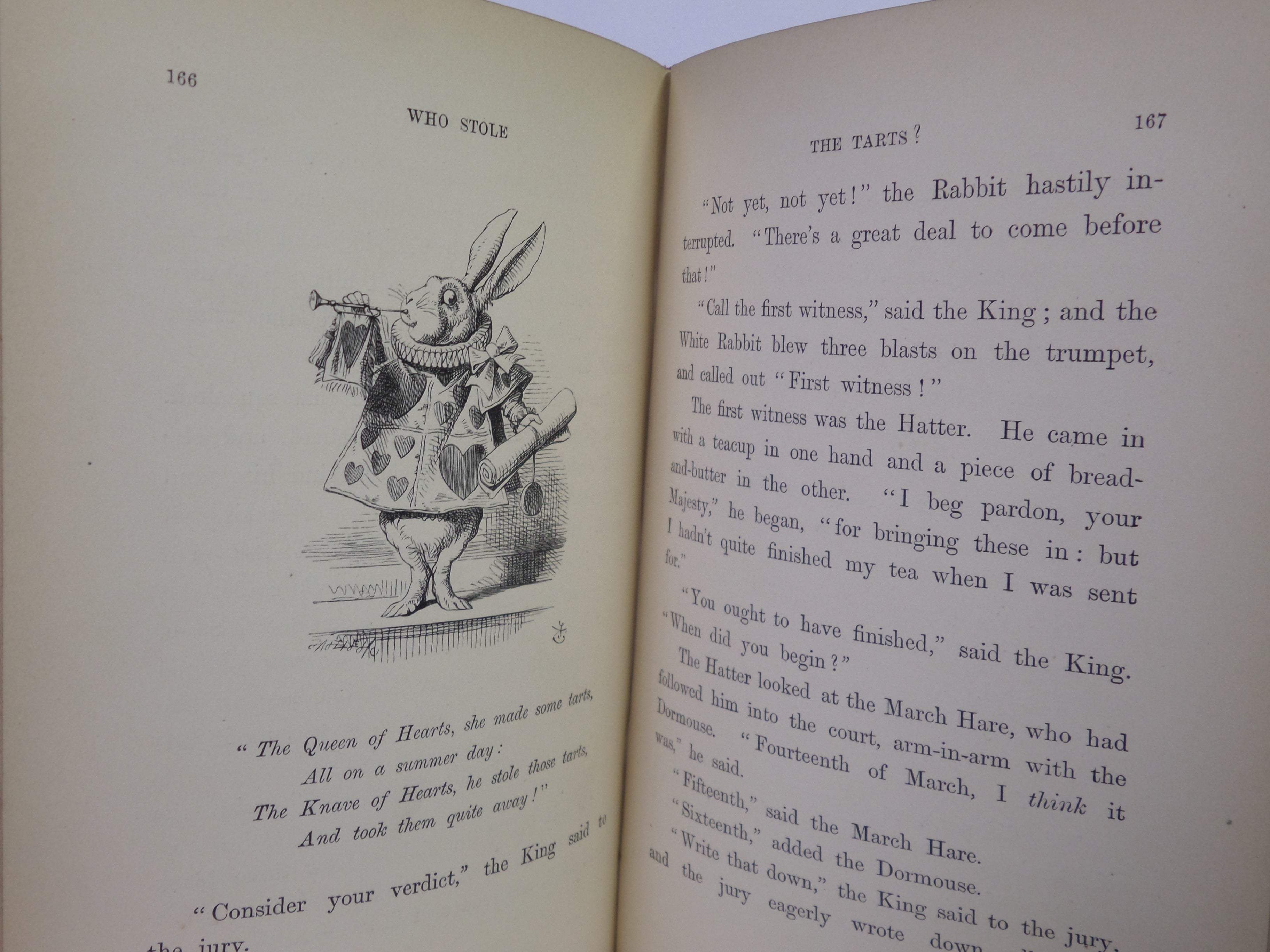 ALICE'S ADVENTURES IN WONDERLAND BY LEWIS CARROLL 1892