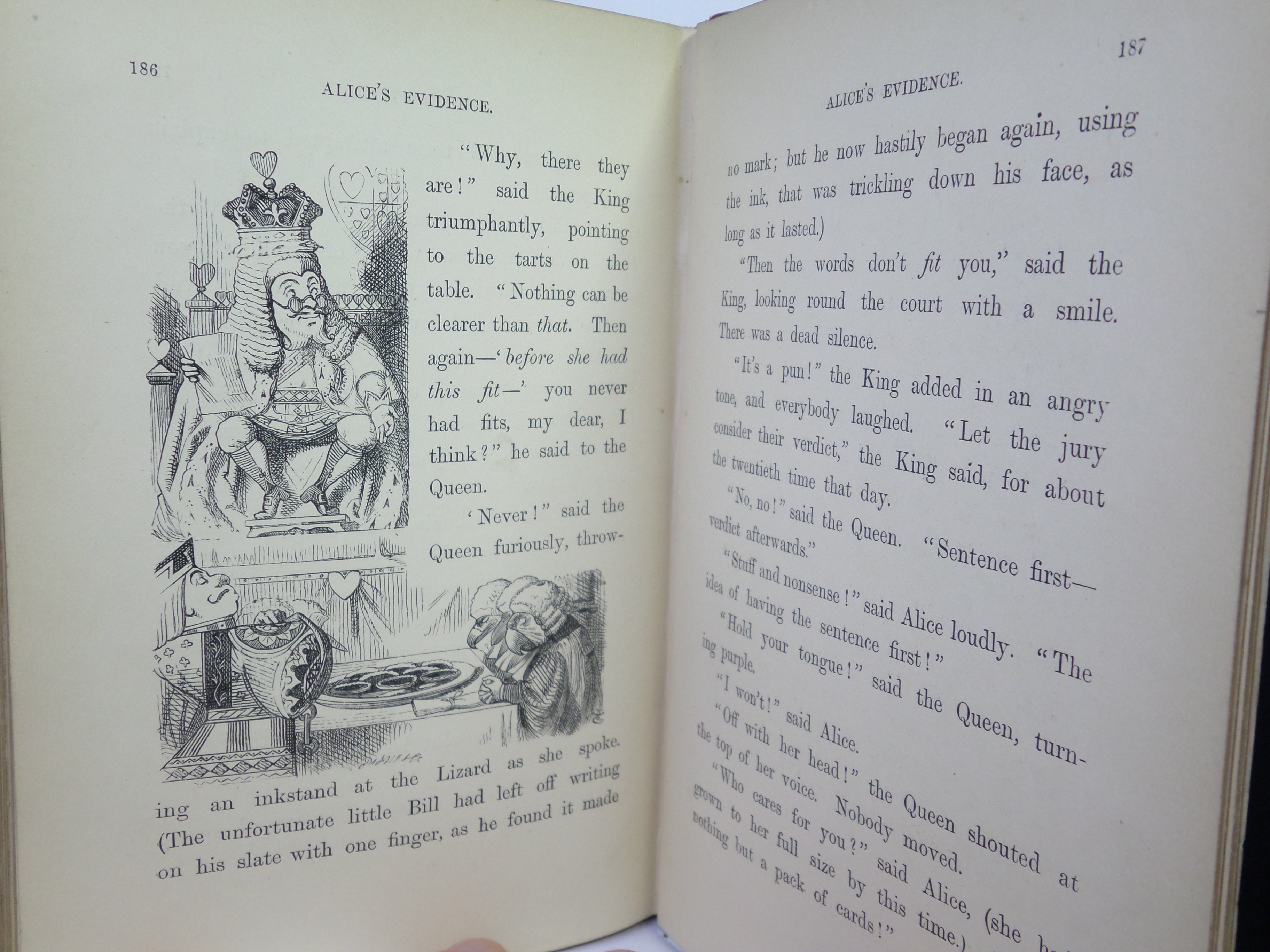 ALICE'S ADVENTURES IN WONDERLAND BY LEWIS CARROLL 1892