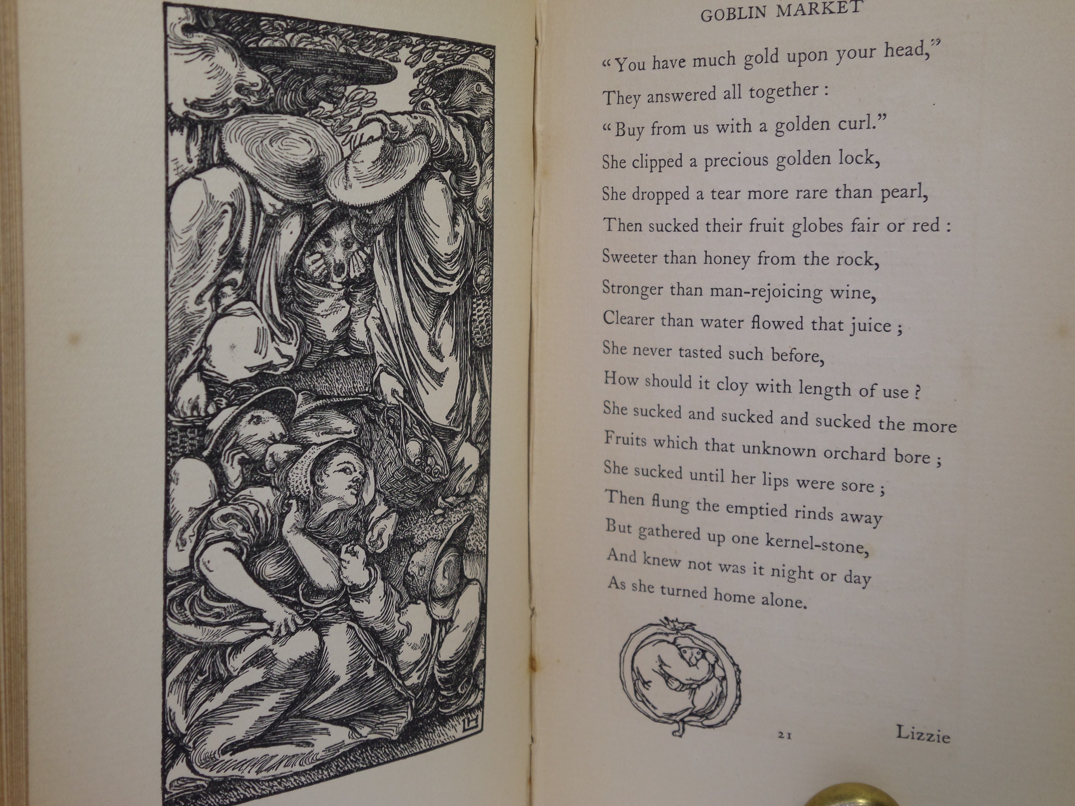 GOBLIN MARKET BY CHRISTINA ROSSETTI 1893 ILLUSTRATED BY LAURENCE HOUSMAN