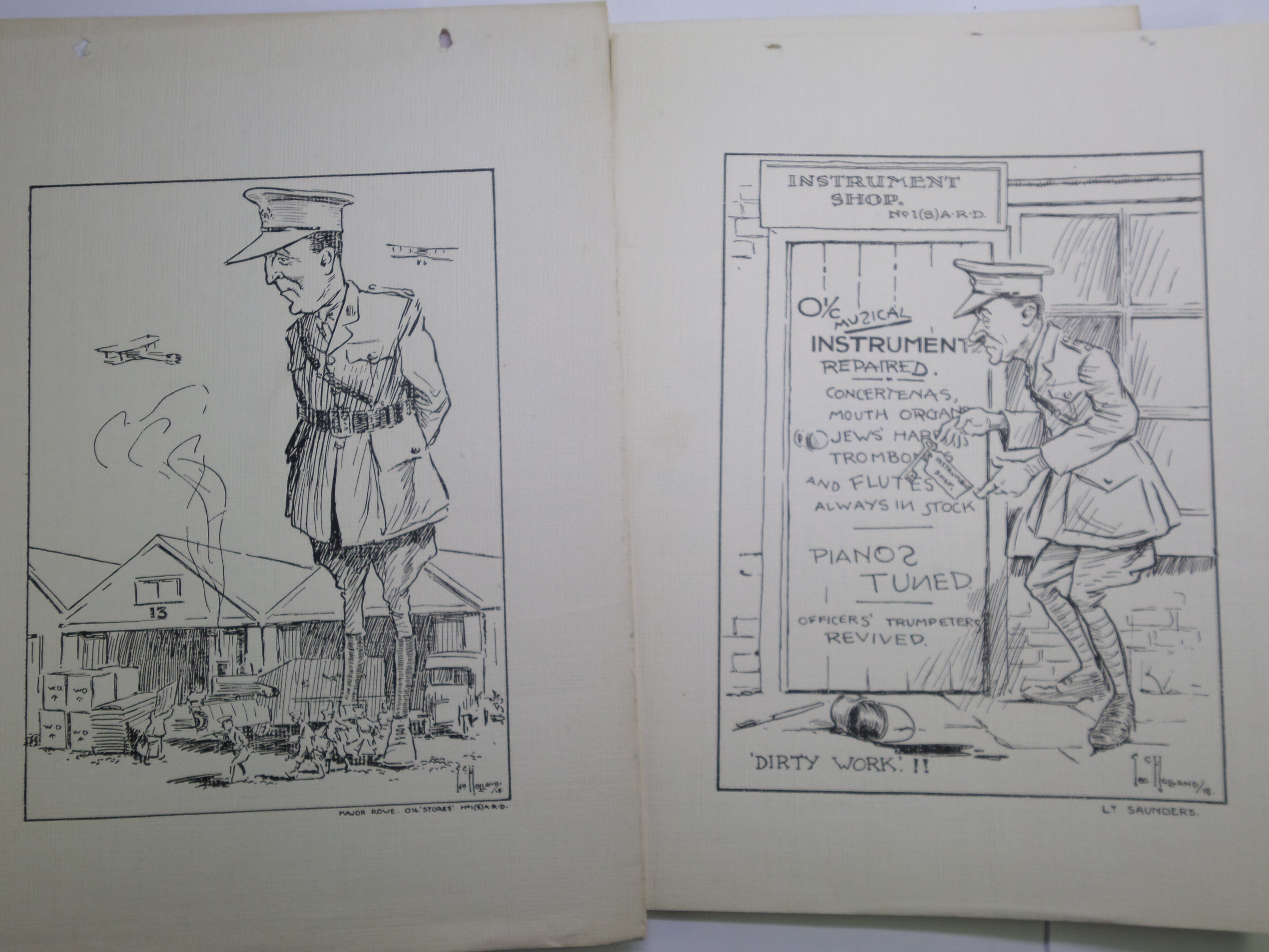 SOUVENIR NO.1(S) AIRCRAFT REPAIR DEPOT ROYAL AIR FORCE CARICATURES C.1917