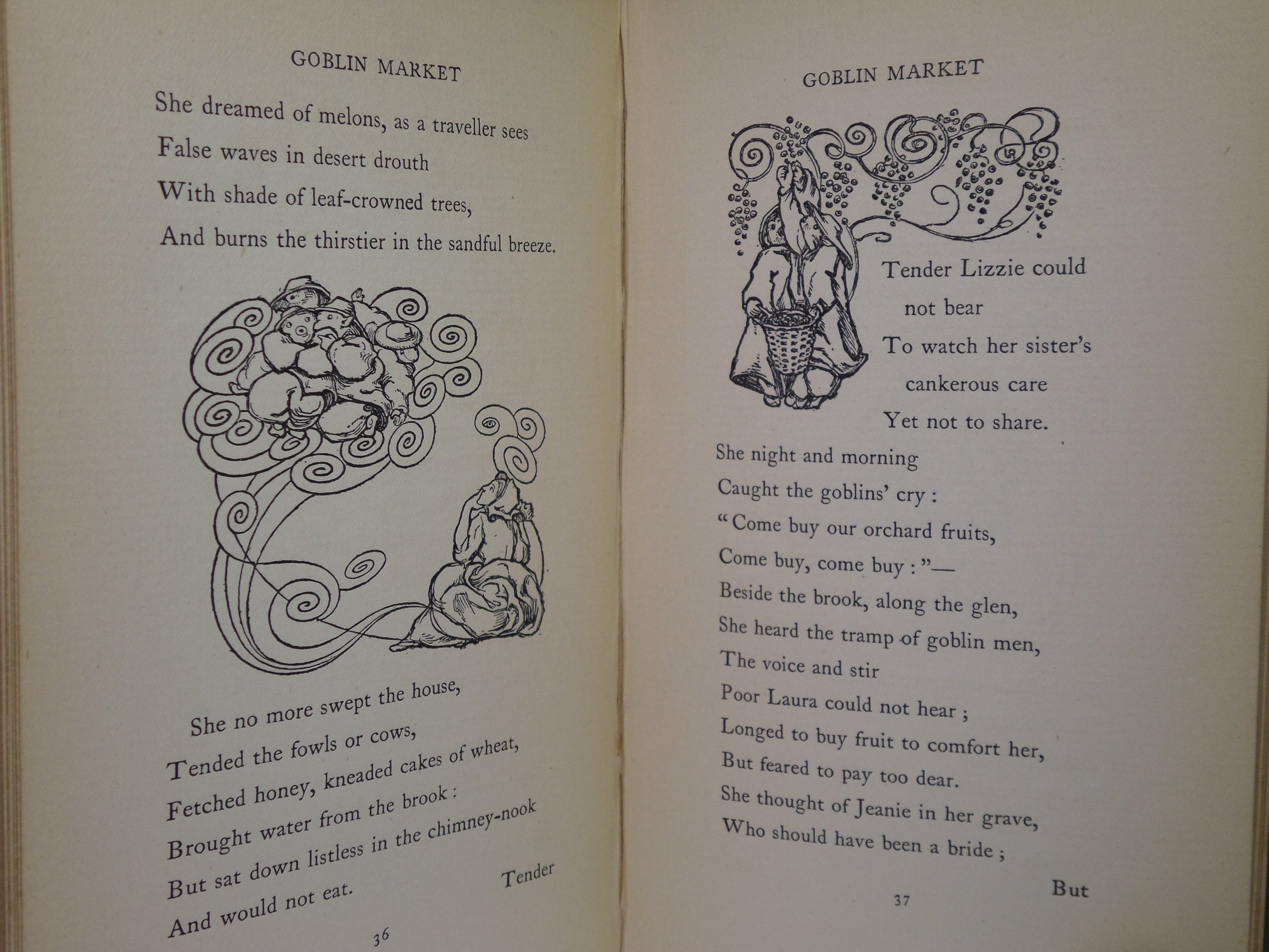 GOBLIN MARKET BY CHRISTINA ROSSETTI 1893 ILLUSTRATED BY LAURENCE HOUSMAN