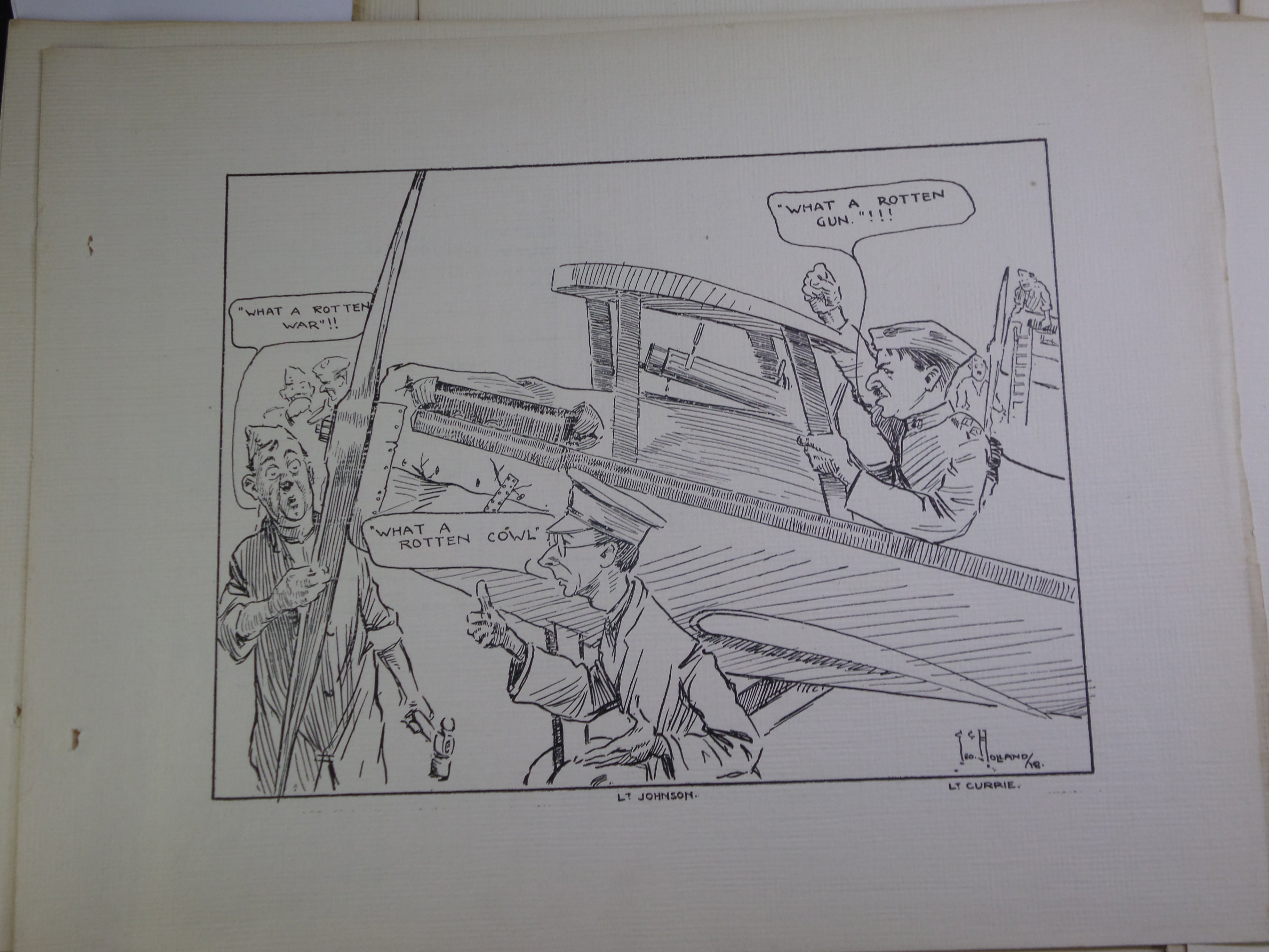 SOUVENIR NO.1(S) AIRCRAFT REPAIR DEPOT ROYAL AIR FORCE CARICATURES C.1917