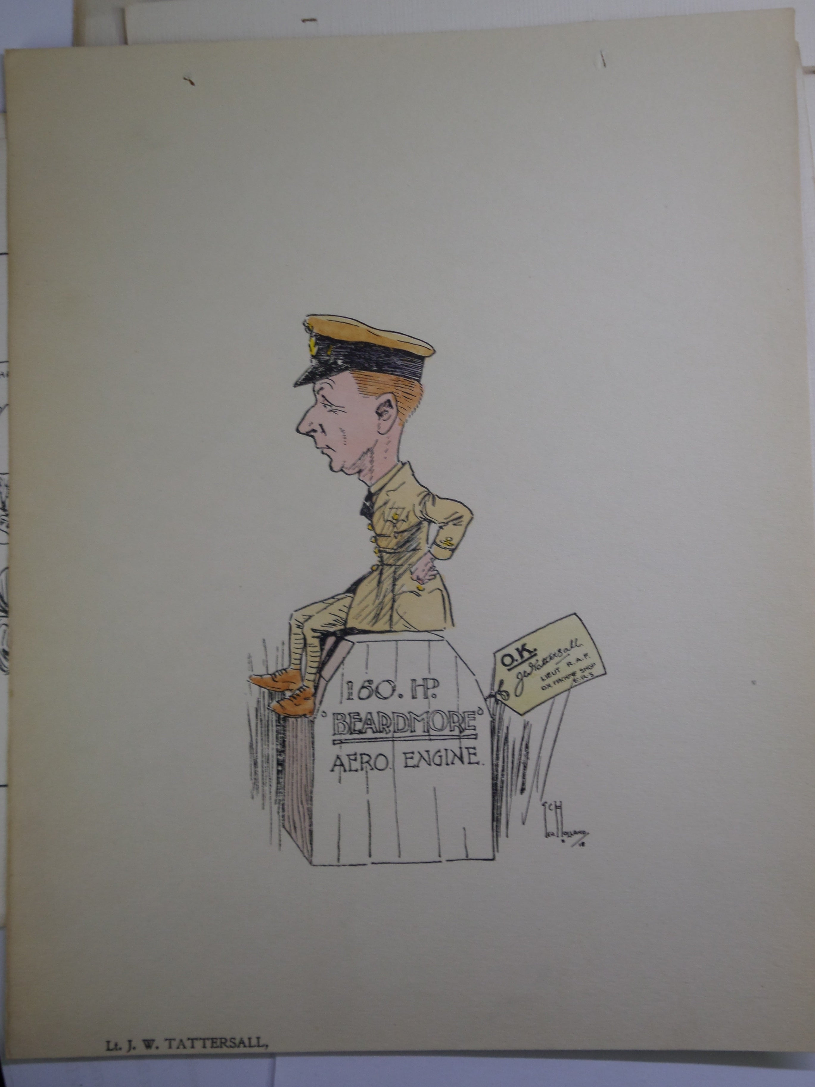 SOUVENIR NO.1(S) AIRCRAFT REPAIR DEPOT ROYAL AIR FORCE CARICATURES C.1917