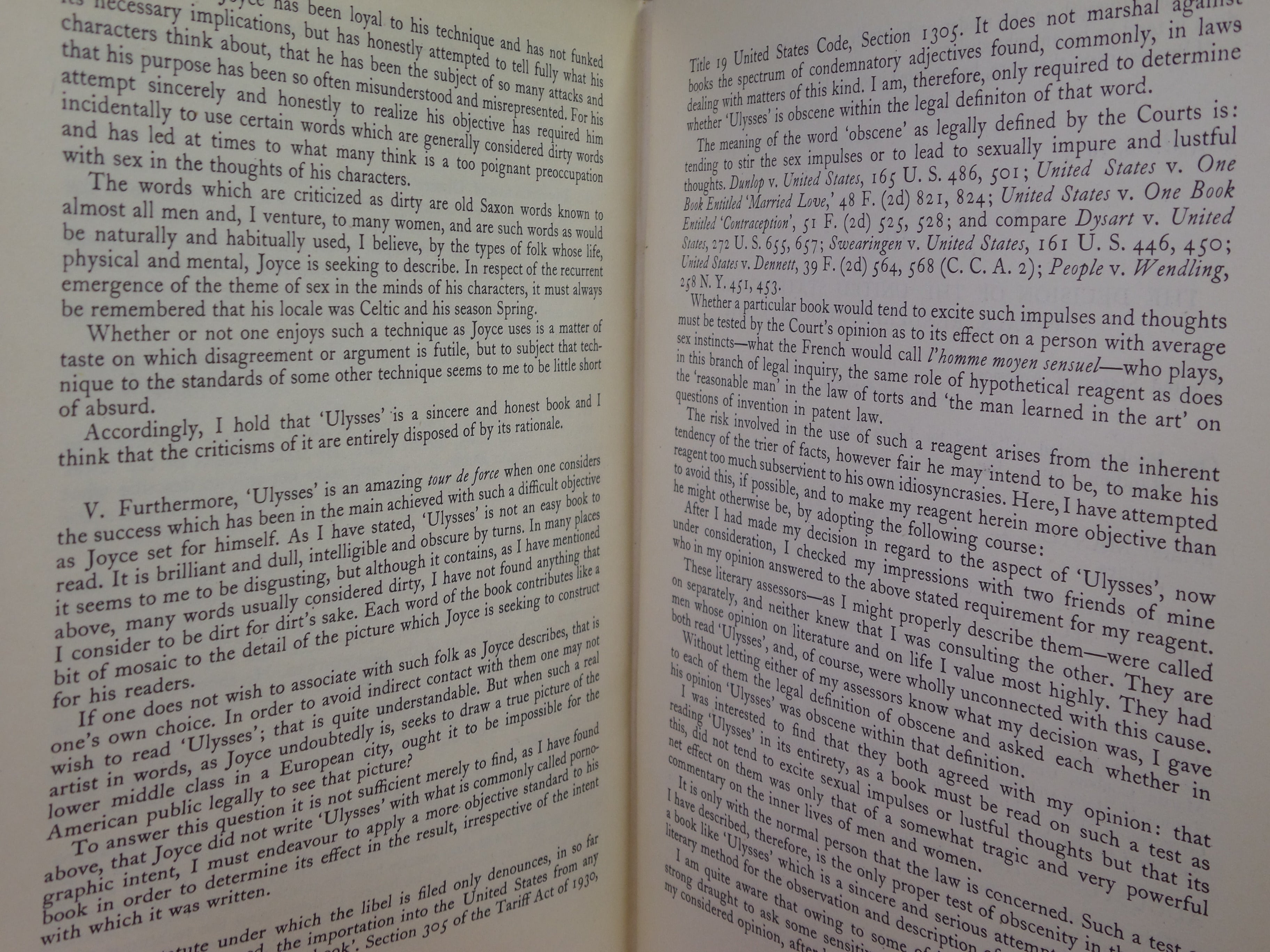 ULYSSES BY JAMES JOYCE 1937 FIRST TRADE EDITION