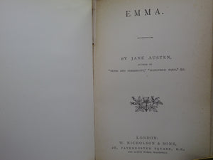 EMMA BY JANE AUSTEN C.1890
