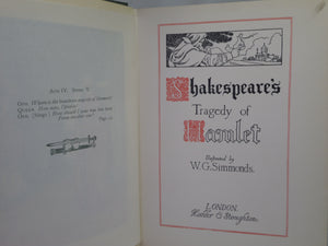 SHAKESPEARE'S TRAGEDY OF HAMLET ILLUSTRATED BY W.G. SIMMONDS C.1910