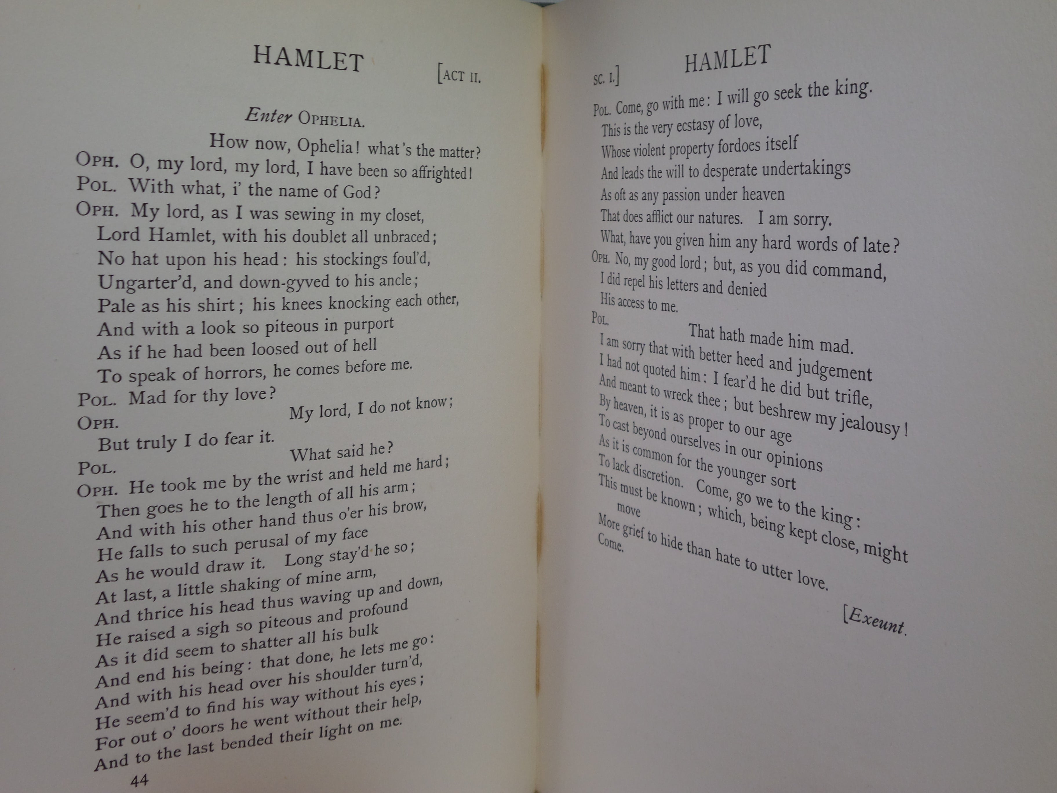 SHAKESPEARE'S TRAGEDY OF HAMLET ILLUSTRATED BY W.G. SIMMONDS C.1910