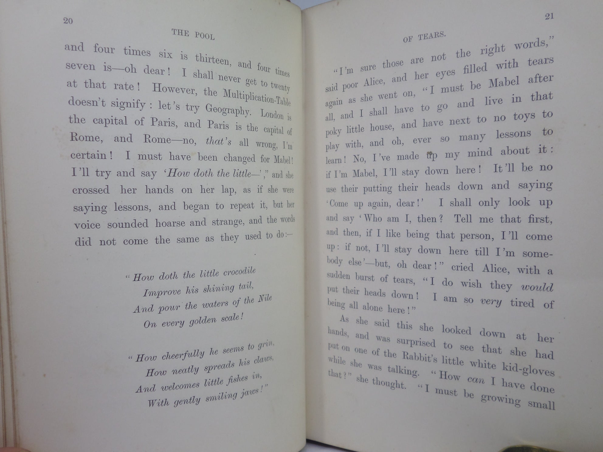 ALICE'S ADVENTURES IN WONDERLAND BY LEWIS CARROLL 1897