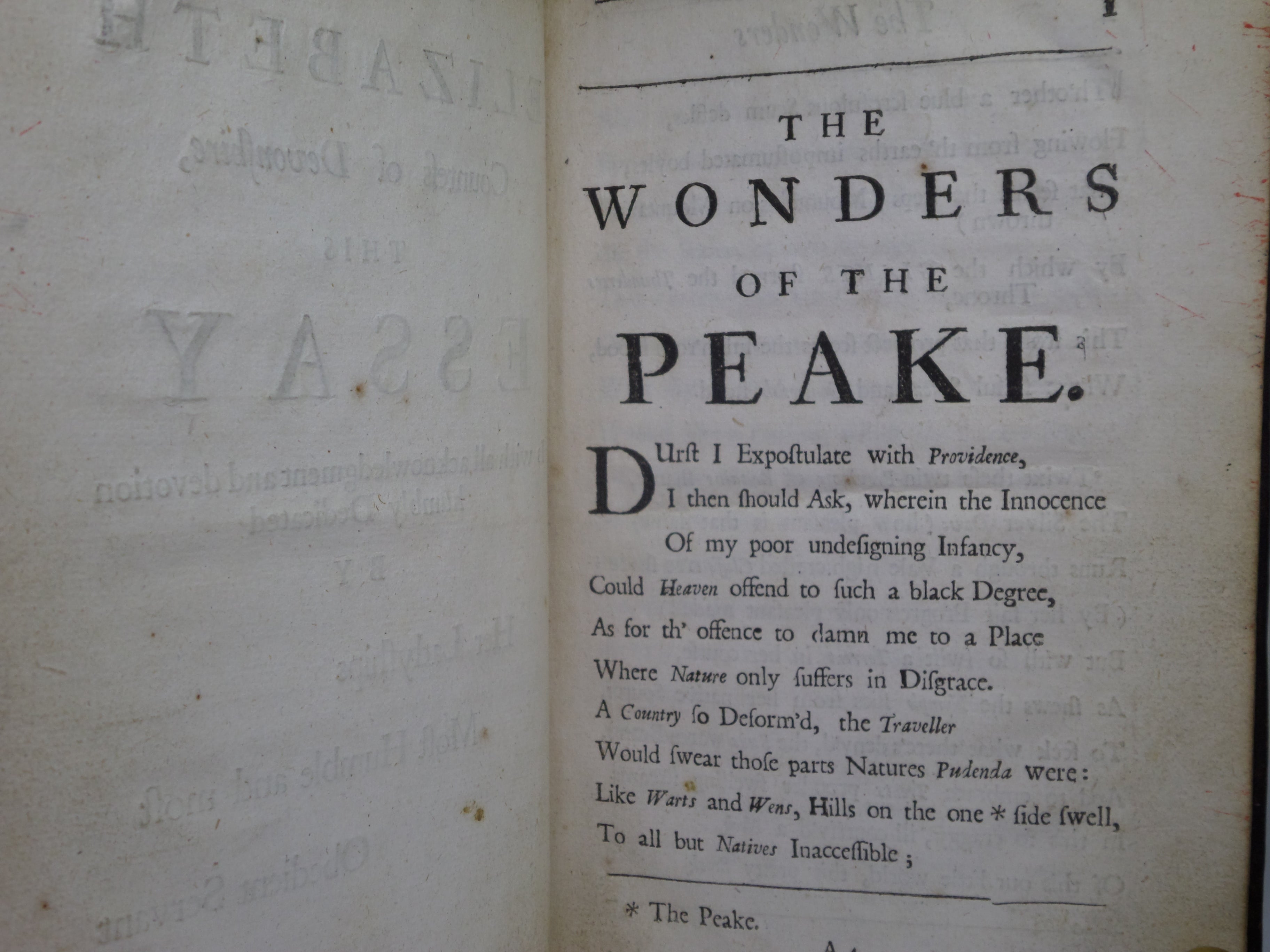 THE WONDERS OF THE PEAKE BY CHARLES COTTON 1683 SECOND EDITION