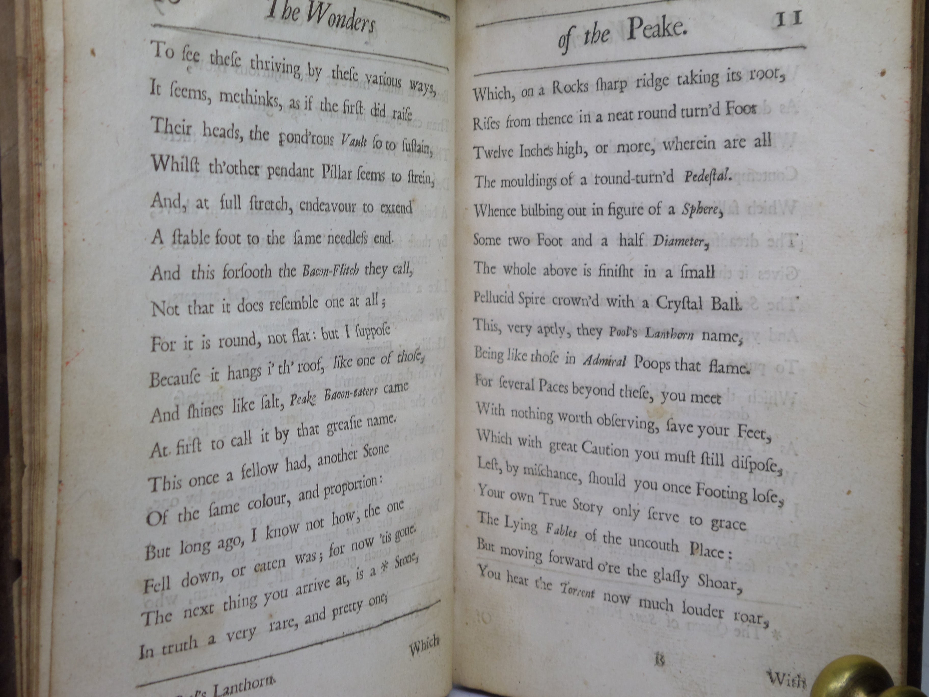 THE WONDERS OF THE PEAKE BY CHARLES COTTON 1683 SECOND EDITION