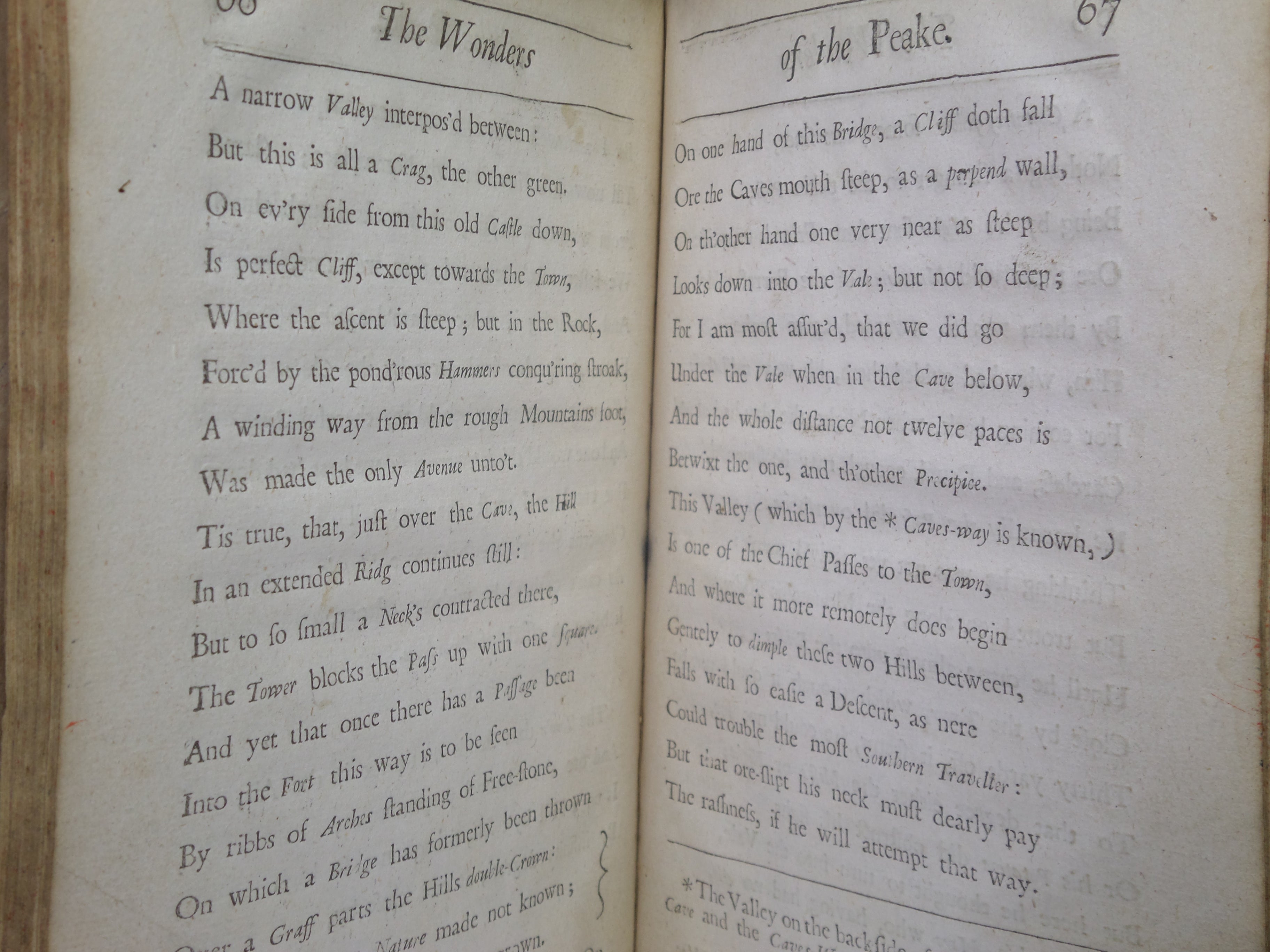 THE WONDERS OF THE PEAKE BY CHARLES COTTON 1683 SECOND EDITION