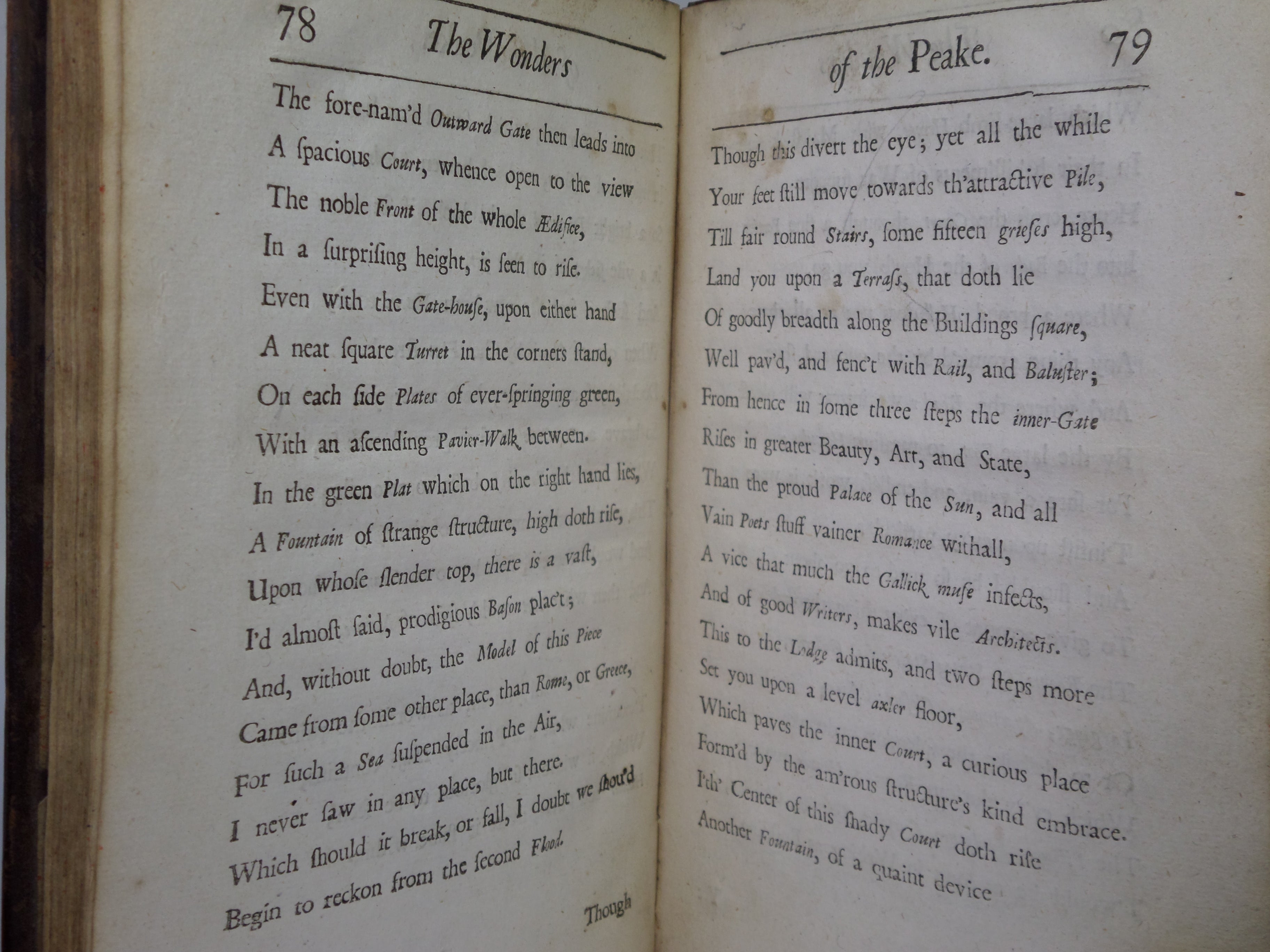 THE WONDERS OF THE PEAKE BY CHARLES COTTON 1683 SECOND EDITION