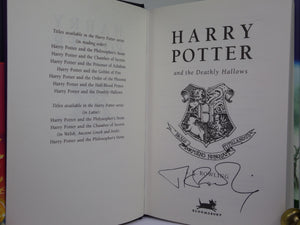 HARRY POTTER AND THE DEATHLY HALLOWS 2007 SIGNED FIRST EDITION