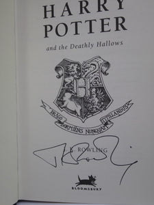 HARRY POTTER AND THE DEATHLY HALLOWS 2007 SIGNED FIRST EDITION