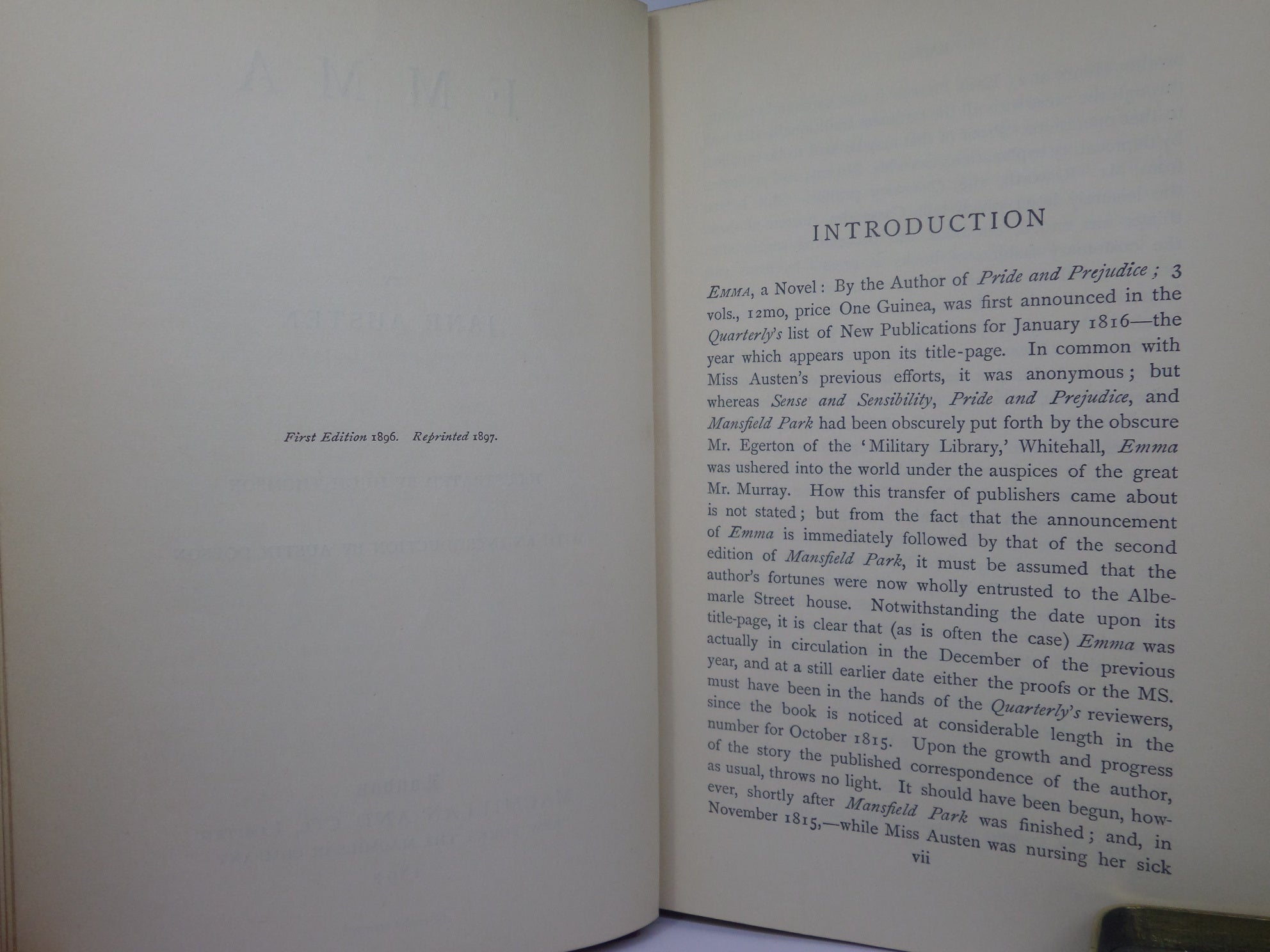 EMMA BY JANE AUSTEN 1897 ILLUSTARTED BY HUGH THOMSON