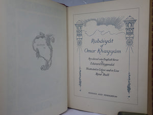 THE RUBAIYAT OF OMAR KHAYYAM 1913 FINE MOROCCO BINDING, ILLUSTRATED BY RENE BULL