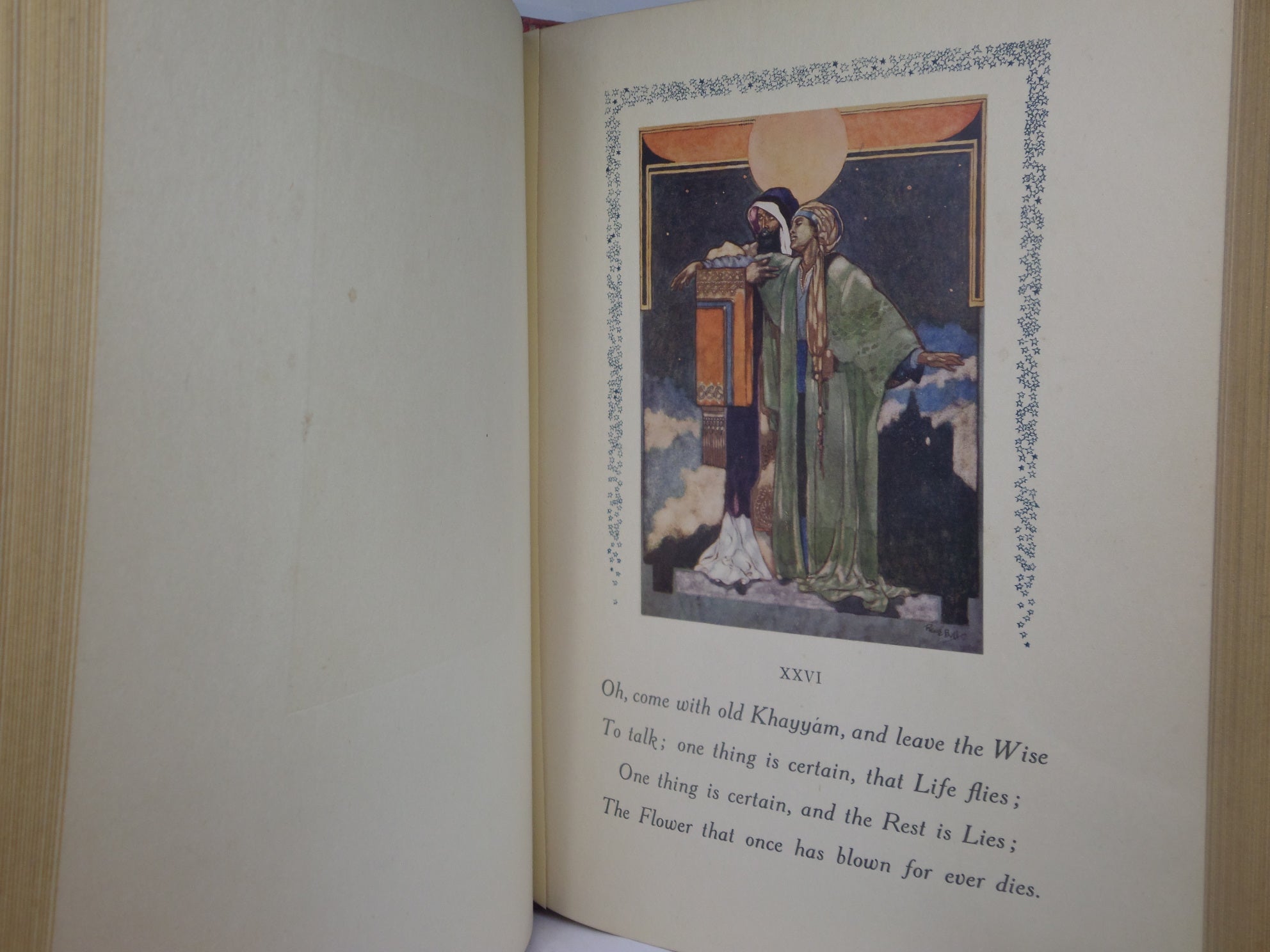 THE RUBAIYAT OF OMAR KHAYYAM 1913 FINE MOROCCO BINDING, ILLUSTRATED BY RENE BULL