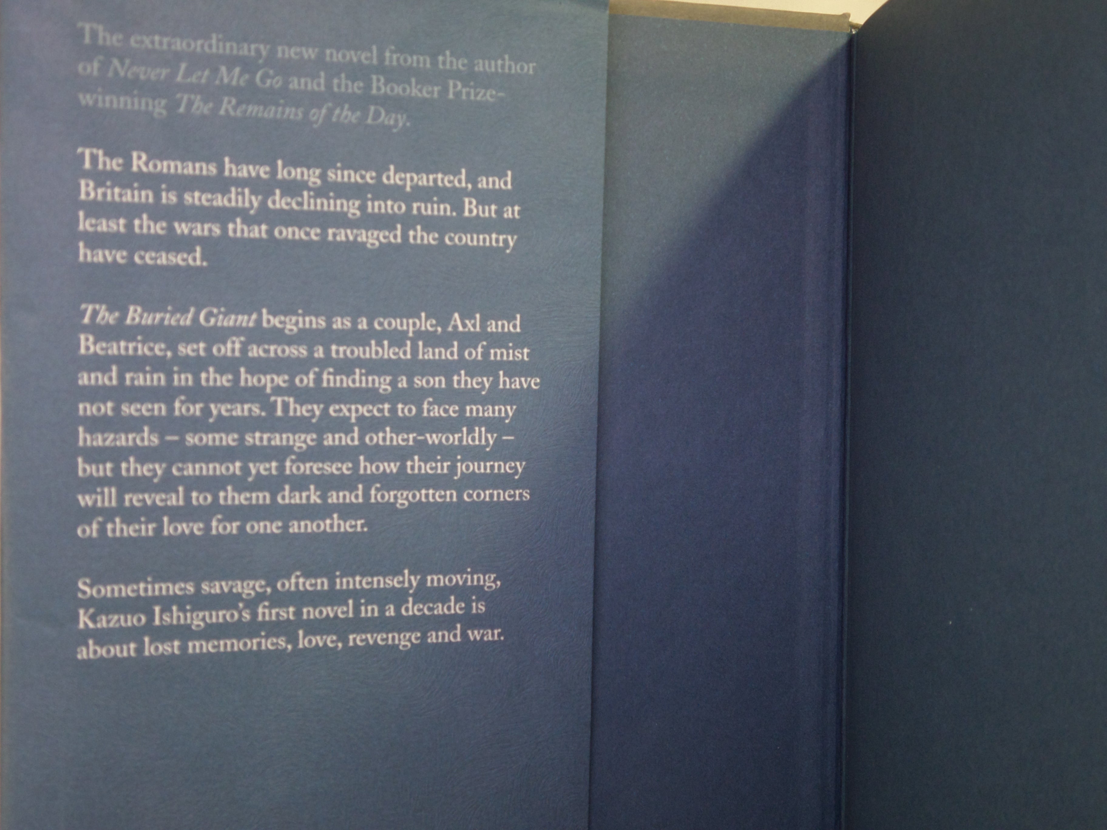 THE BURIED GIANT BY KAZUO ISHIGURO 2015 SIGNED FIRST EDITION