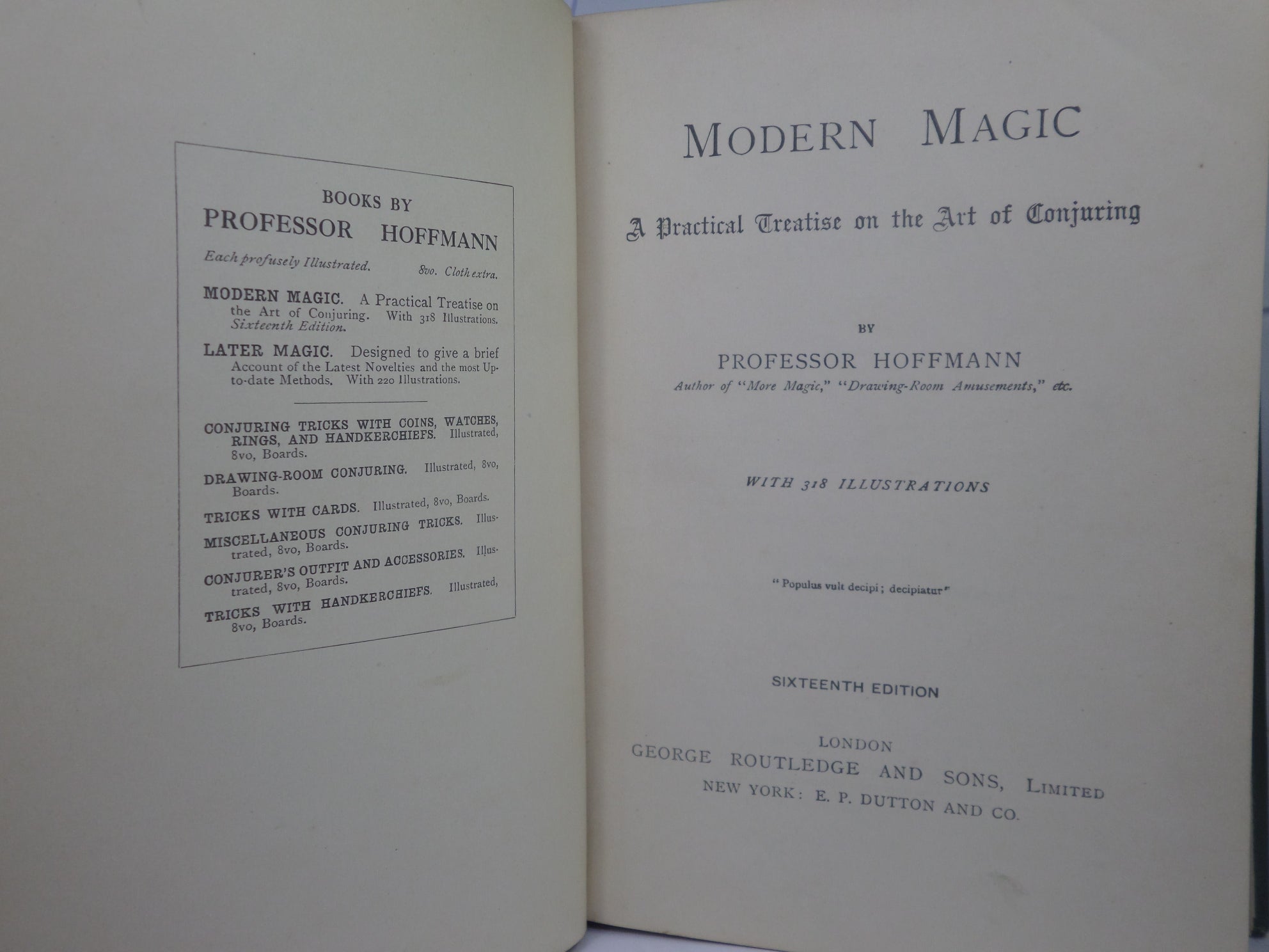 MODERN MAGIC BY PROFESSOR HOFFMANN