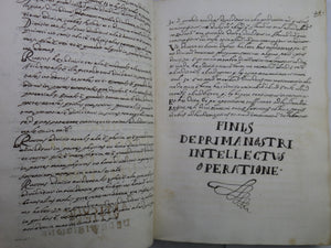 17TH CENTURY LATIN MANUSCRIPT LOGIC & INTELLECT BOOK