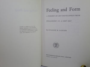 FEELING AND FORM: A THEORY OF ART BY SUSANNE K. LANGER 1979