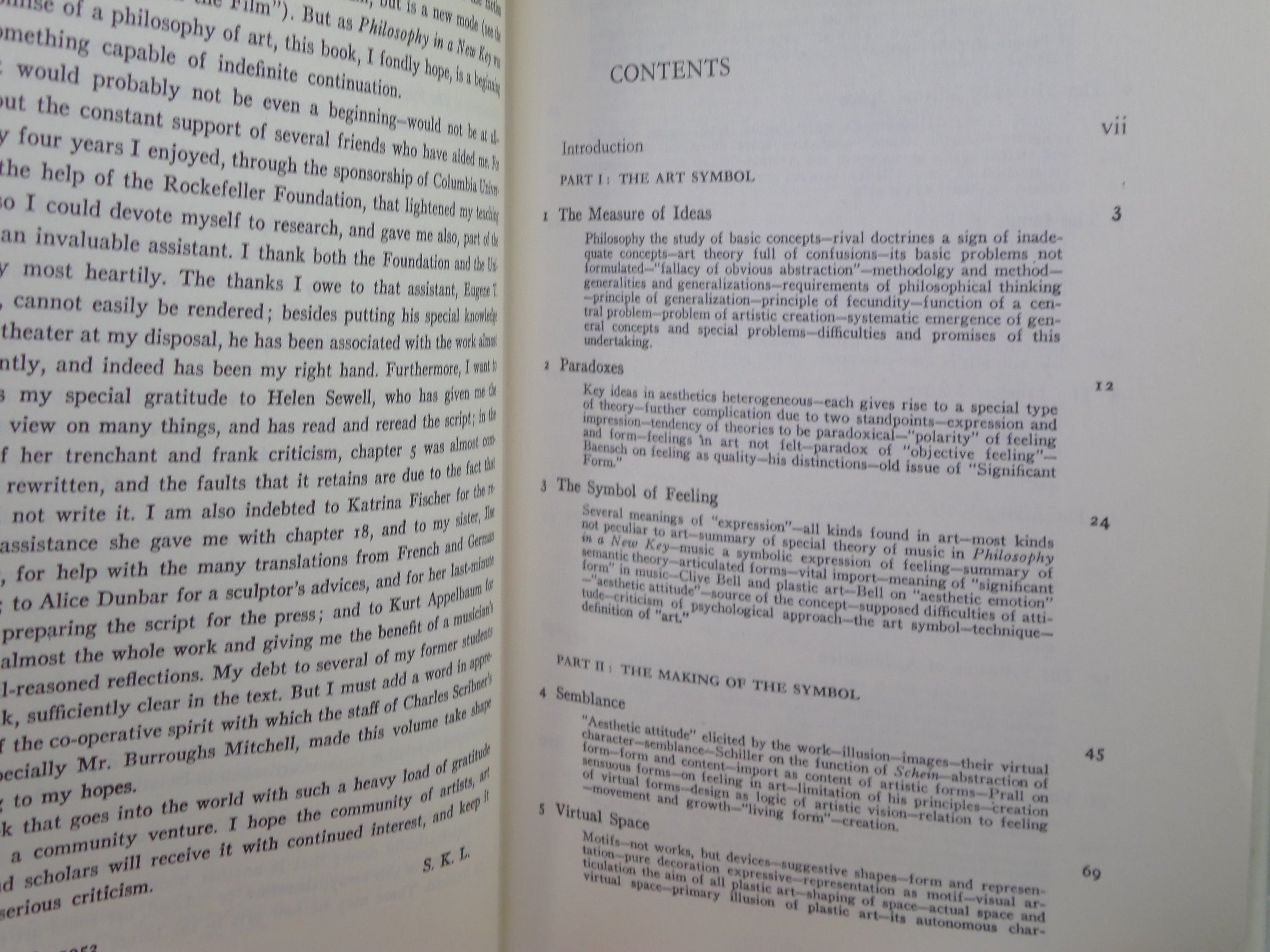 FEELING AND FORM: A THEORY OF ART BY SUSANNE K. LANGER 1979