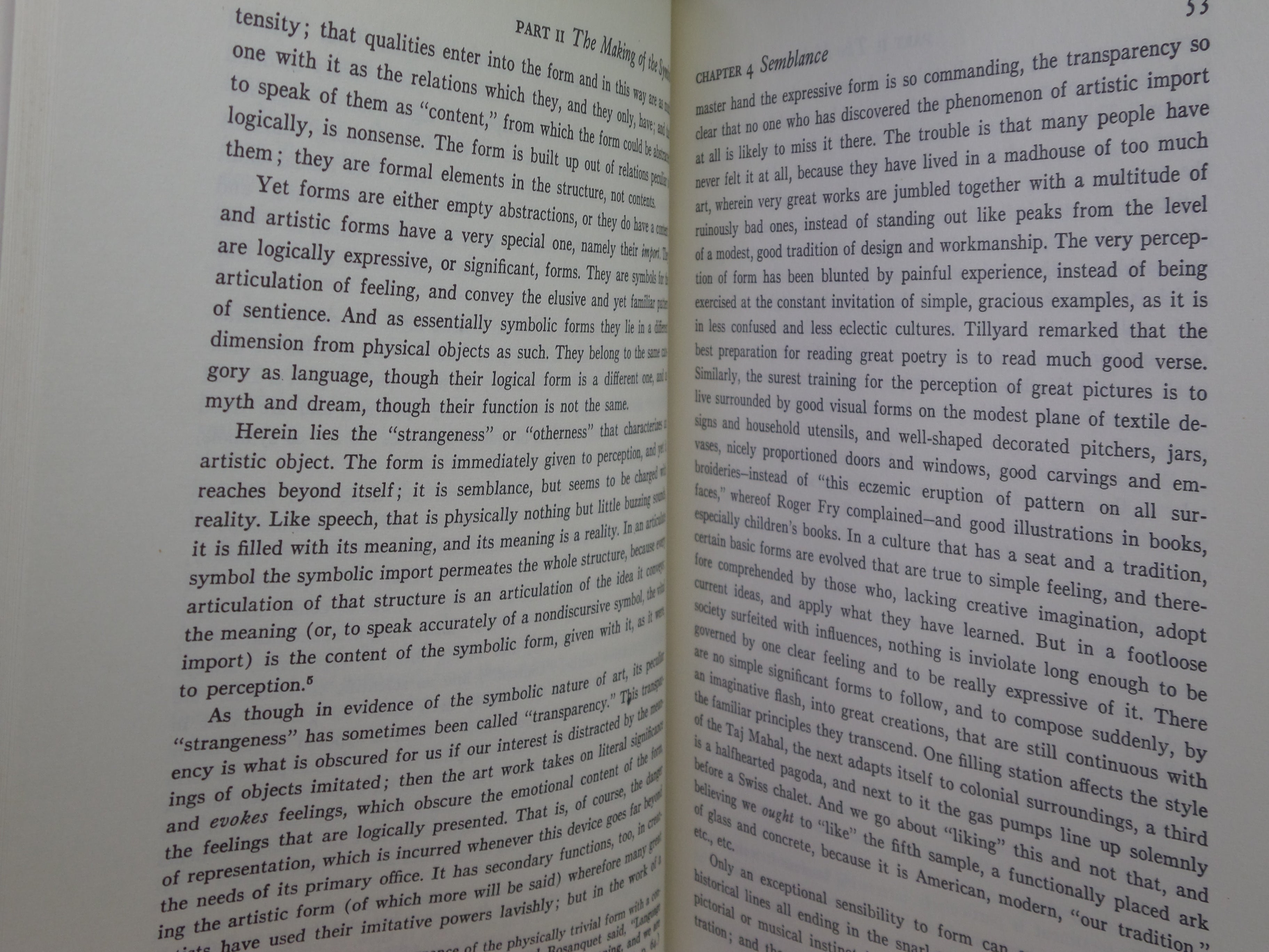 FEELING AND FORM: A THEORY OF ART BY SUSANNE K. LANGER 1979