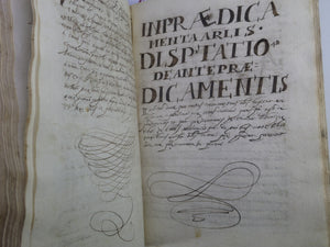 17TH CENTURY LATIN MANUSCRIPT LOGIC & INTELLECT BOOK